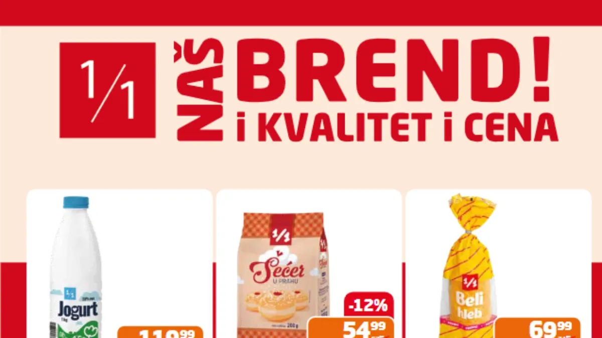 Gomex Naš brend akcija do 23% popusta – prehrambeni i kućni proizvodi po povoljnijim cenama