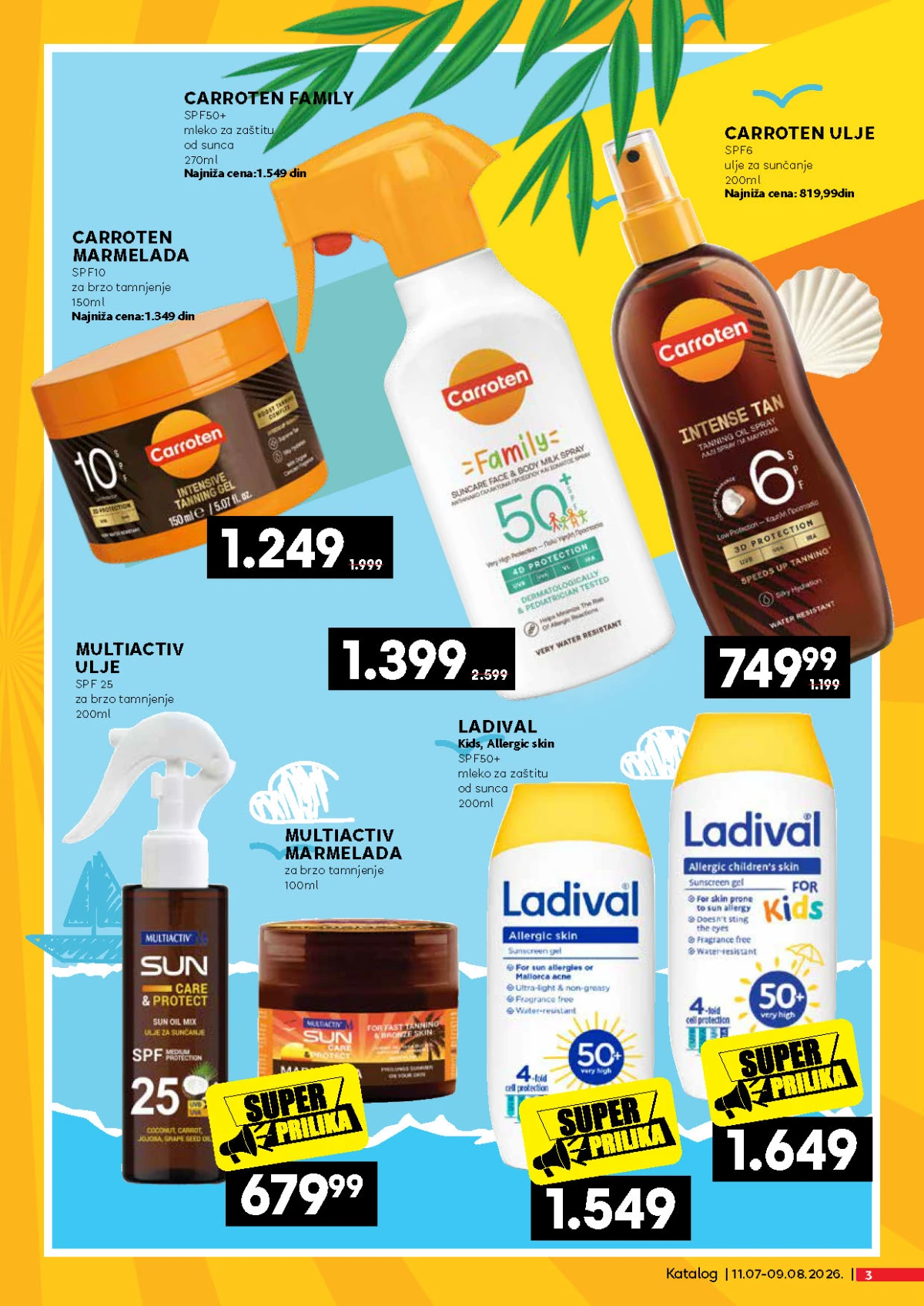 IDEA, Roda i Mercator katalog – Carroten, Ladival i proizvodi za zaštitu od sunca