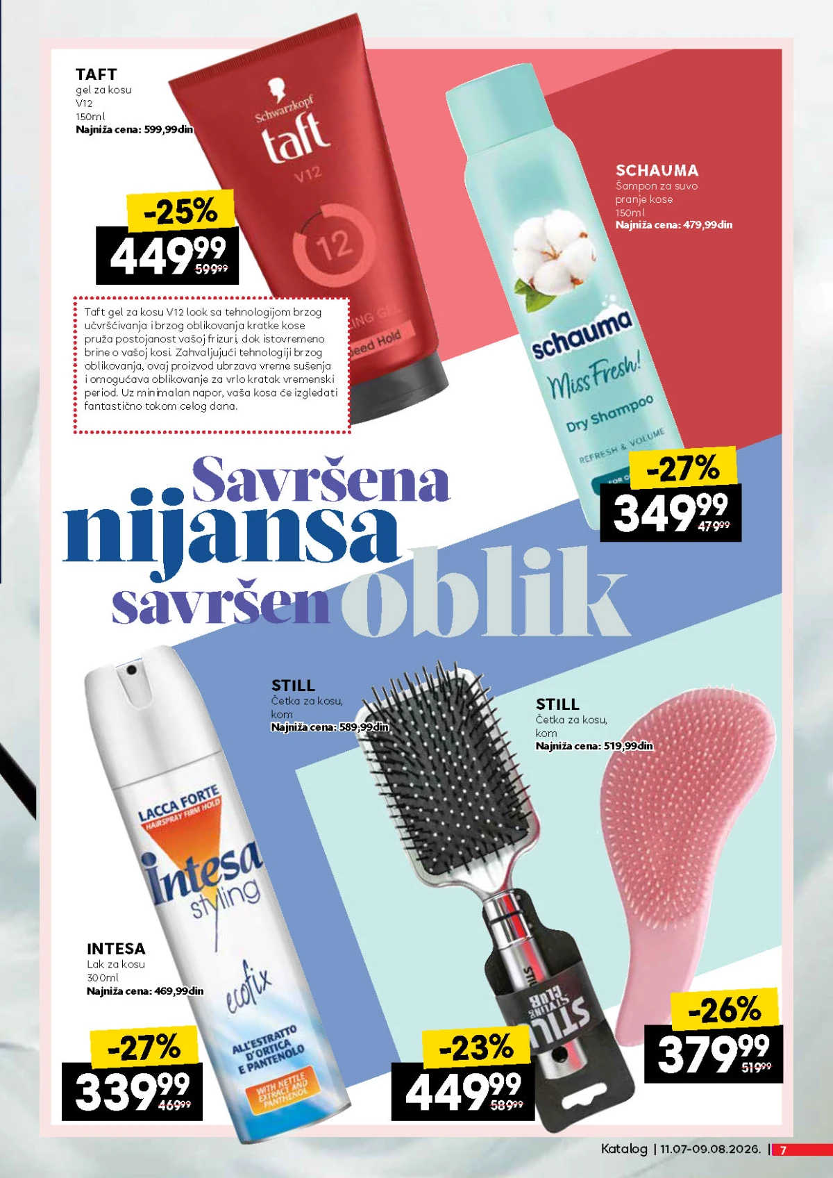 IDEA, Roda i Mercator katalog – Taft, Schauma, Intesa i četke za kosu