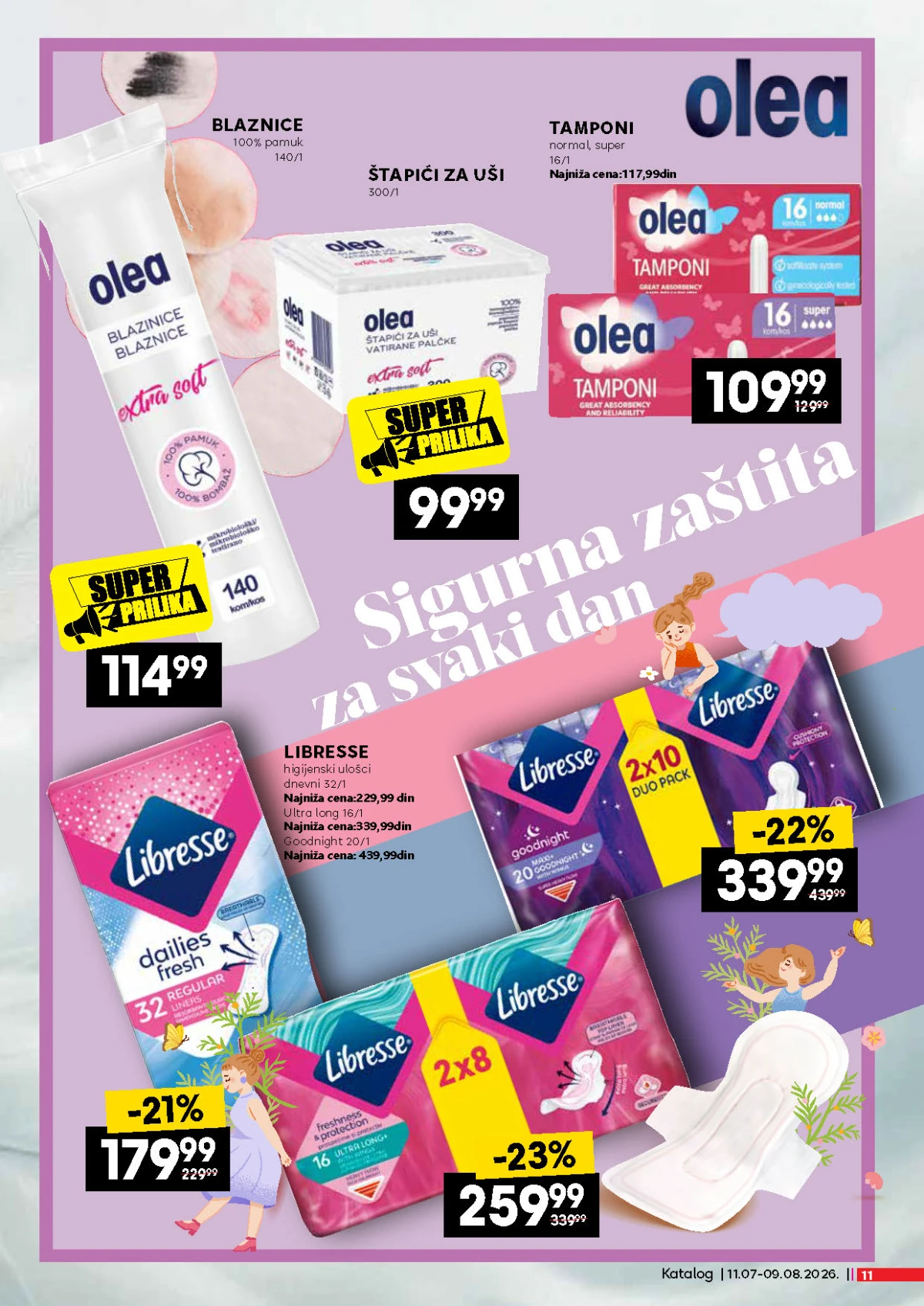 IDEA, Roda i Mercator katalog – Libresse, Olea i proizvodi za žensku higijenu