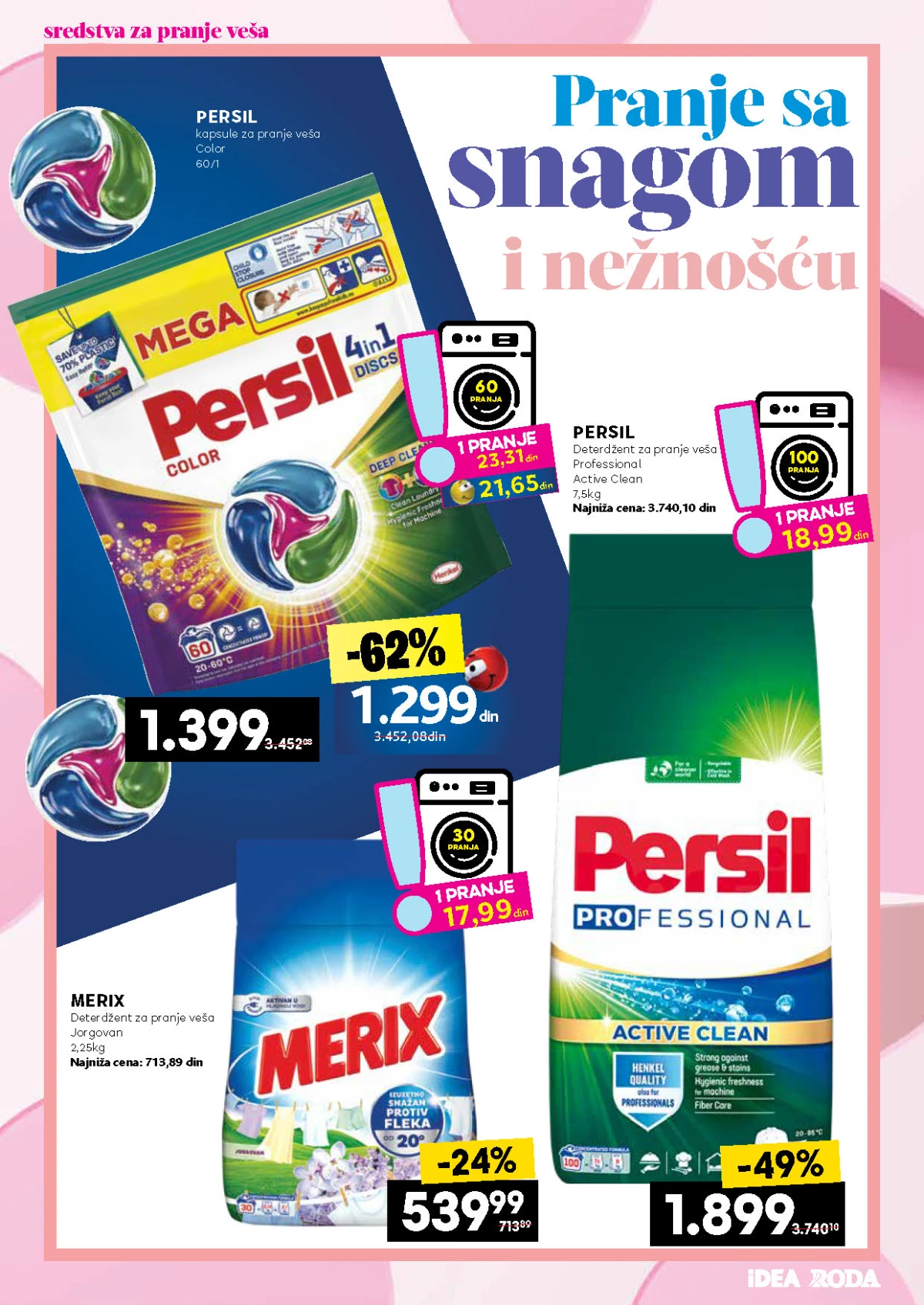 IDEA, Roda i Mercator katalog – toalet papir, ubrusi, maramice i proizvodi za domaćinstvo