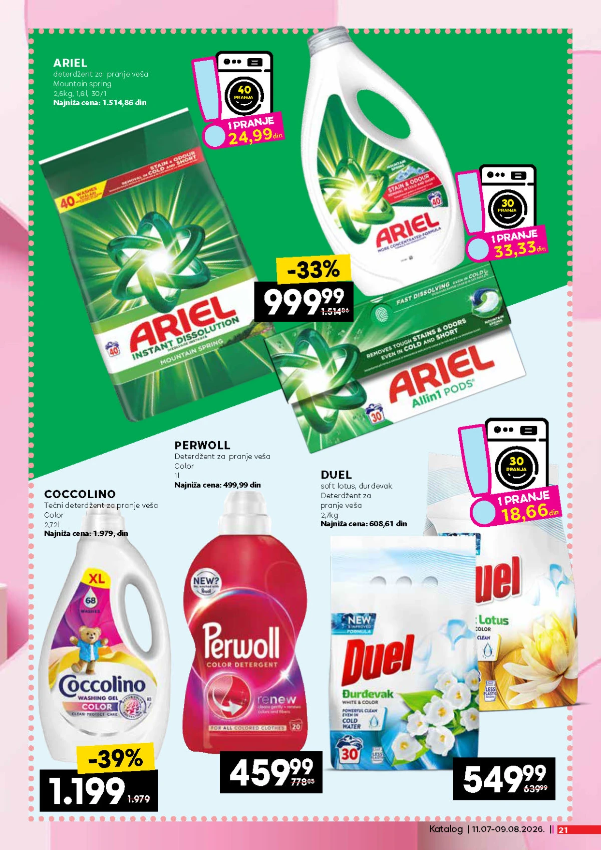 IDEA, Roda i Mercator katalog od 11.07. do 09.08.2026. – popusti do 62% na kozmetiku, negu i kućnu hemiju, strana 21