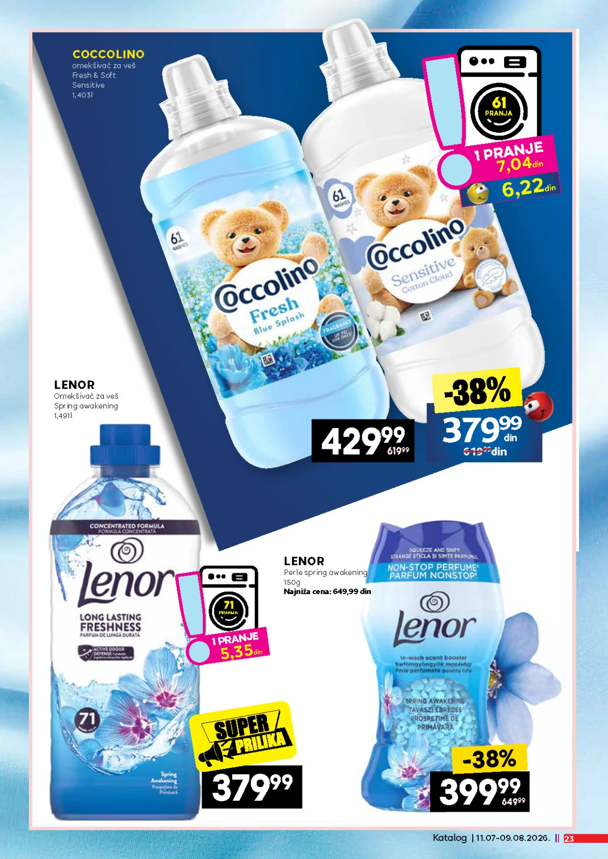 IDEA, Roda i Mercator katalog od 11.07. do 09.08.2026. – popusti do 62% na kozmetiku, negu i kućnu hemiju, strana 23