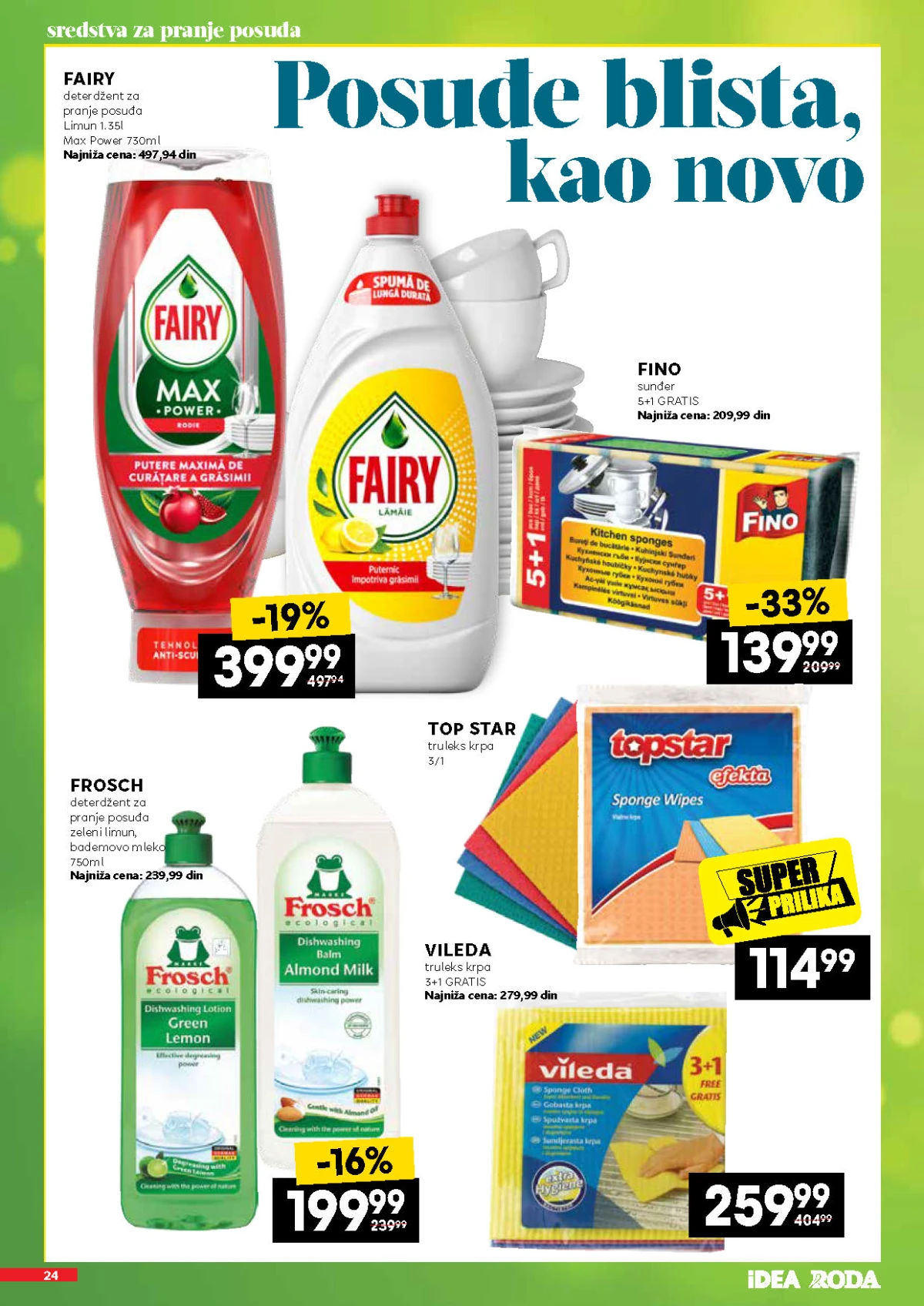 IDEA, Roda i Mercator katalog od 11.07. do 09.08.2026. – popusti do 62% na kozmetiku, negu i kućnu hemiju, strana 24