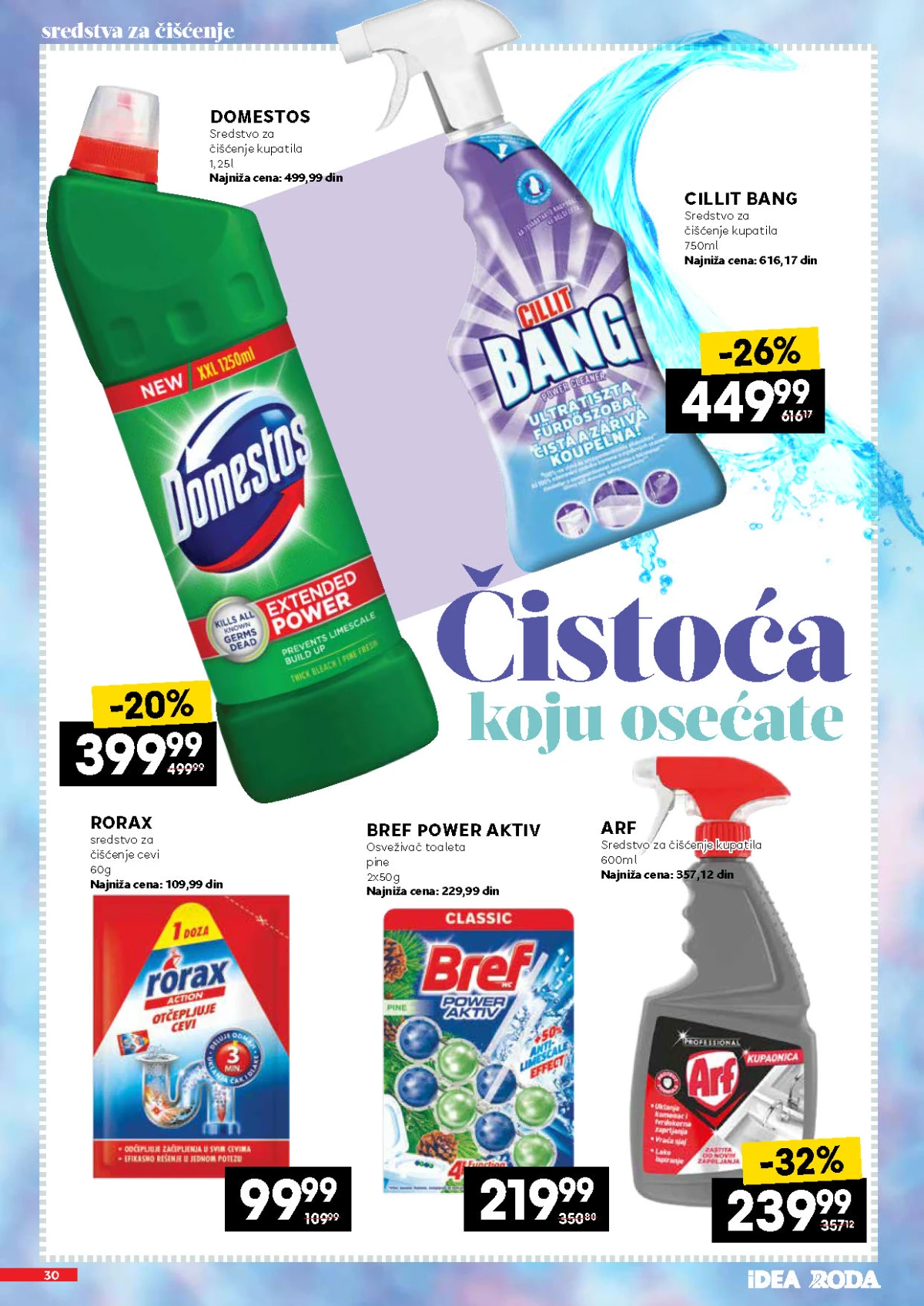 IDEA, Roda i Mercator katalog od 11.07. do 09.08.2026. – popusti do 62% na kozmetiku, negu i kućnu hemiju, strana 30