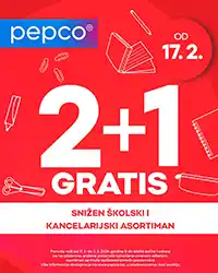 Pepco 2+1 gratis akcija – dodatno snižen školski i kancelarijski pribor