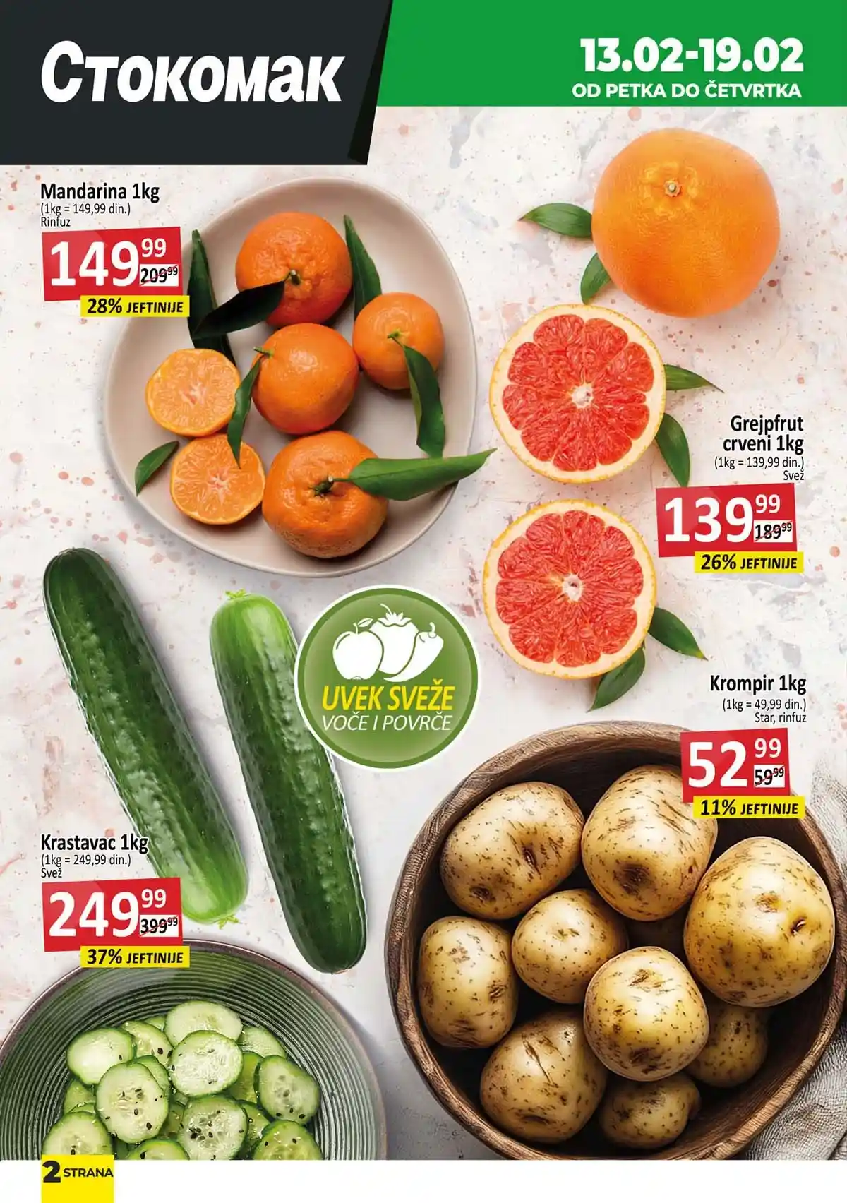 Stokomak katalog sniženja – pića, sokovi i osnovne namirnice na akciji februar 2026