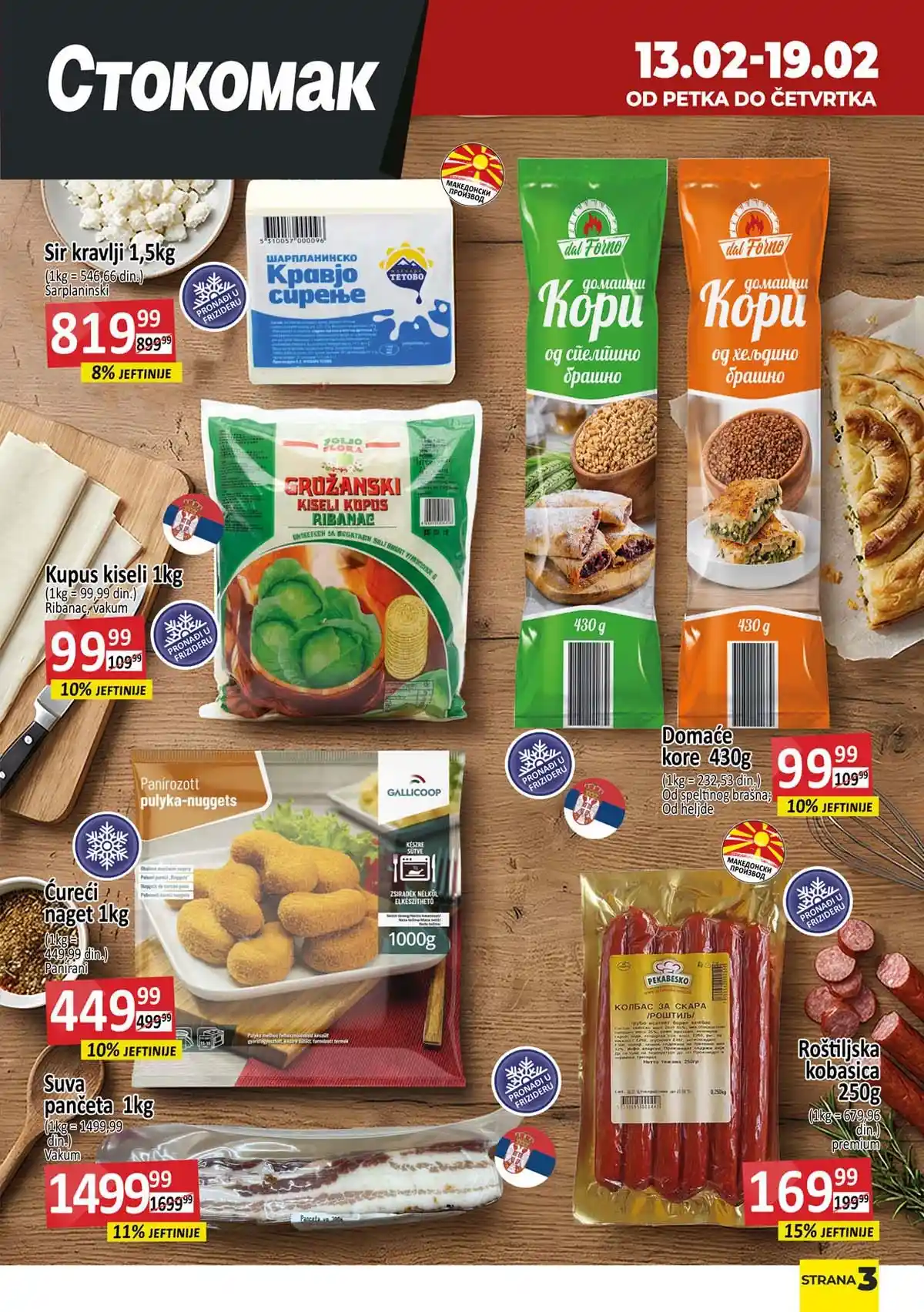 Stokomak akcija meso i sveži proizvodi – sniženja prehrane februar 2026