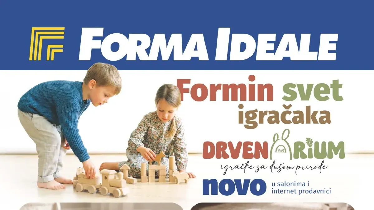 Forma Ideale Drvenarijum kolekcija drvenih igračaka – kuhinjice, setovi za čaj, aparati i igračke za najmlađe