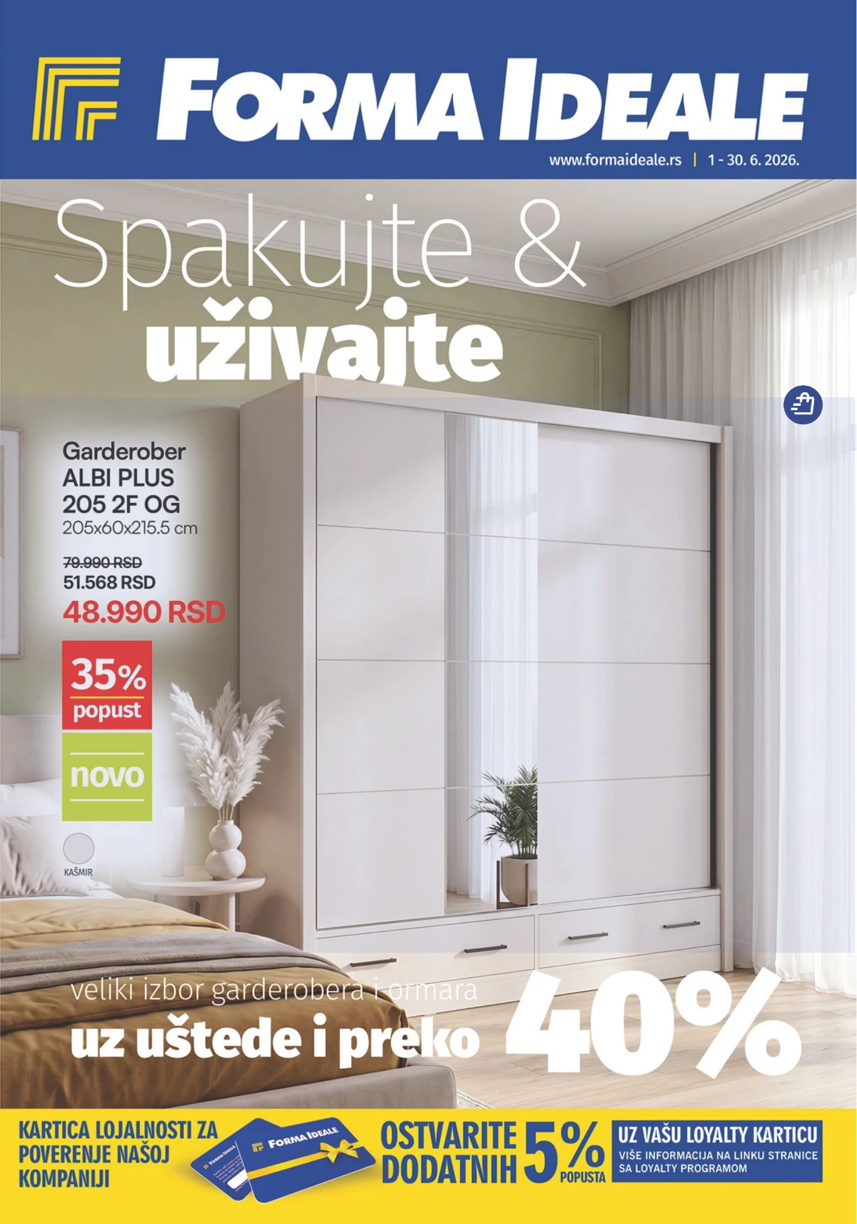 Forma Ideale akcija garderobera i ormara sa popustima do 49% do 30.06.2026