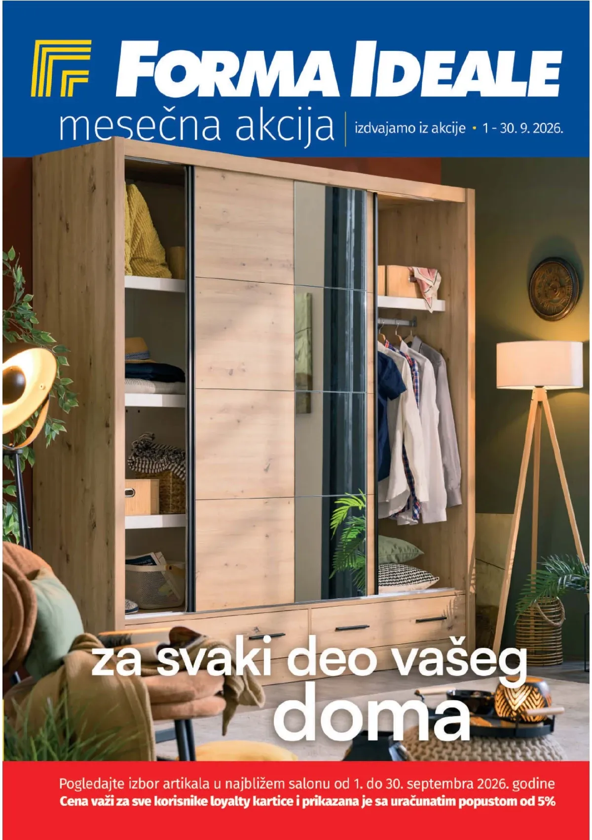 Forma Ideale katalog od 01.09. do 30.09.2026. – nameštaj, tehnika i oprema za dom na akciji do 49%