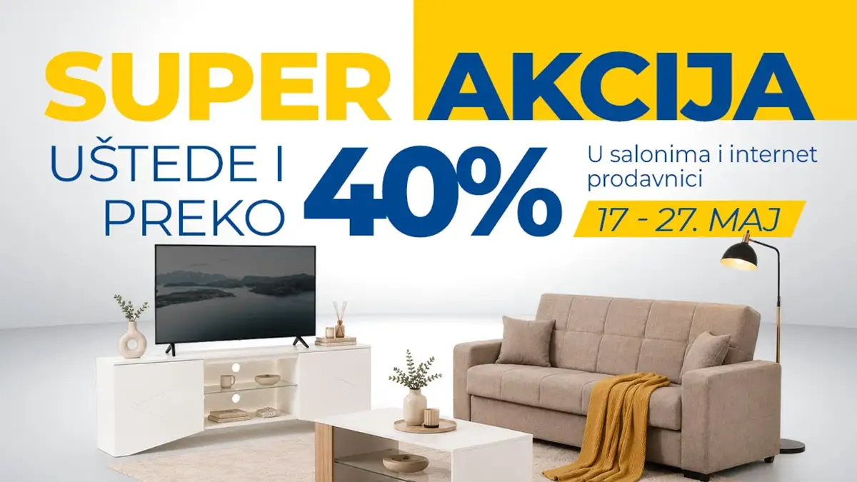 Forma Ideale super akcija maj 2026 – ugaone garniture kreveti ormari i kuhinje na sniženju do 40%