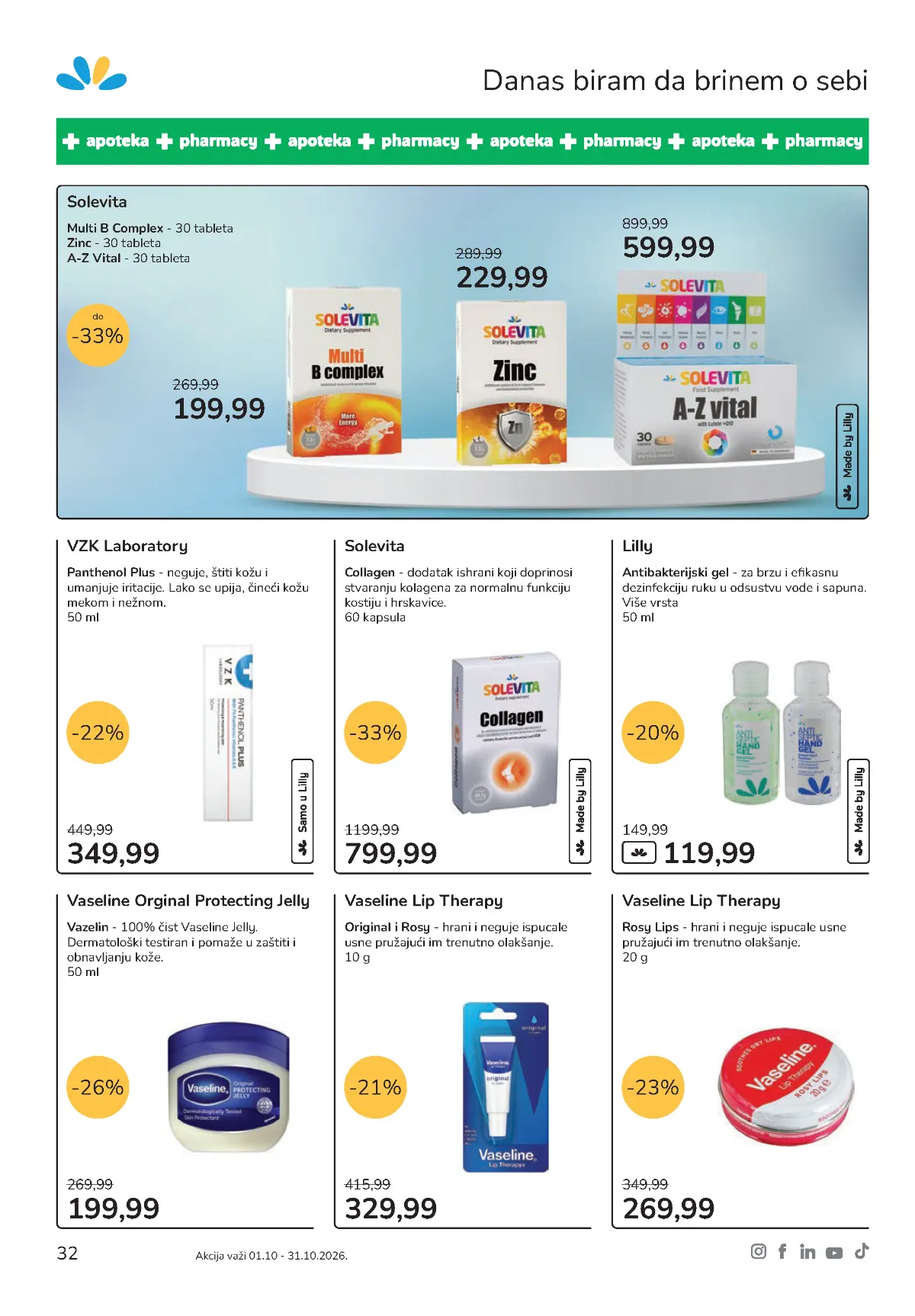 Lilly zdravlje i nega – VZK, Vaseline i Solevita na akciji