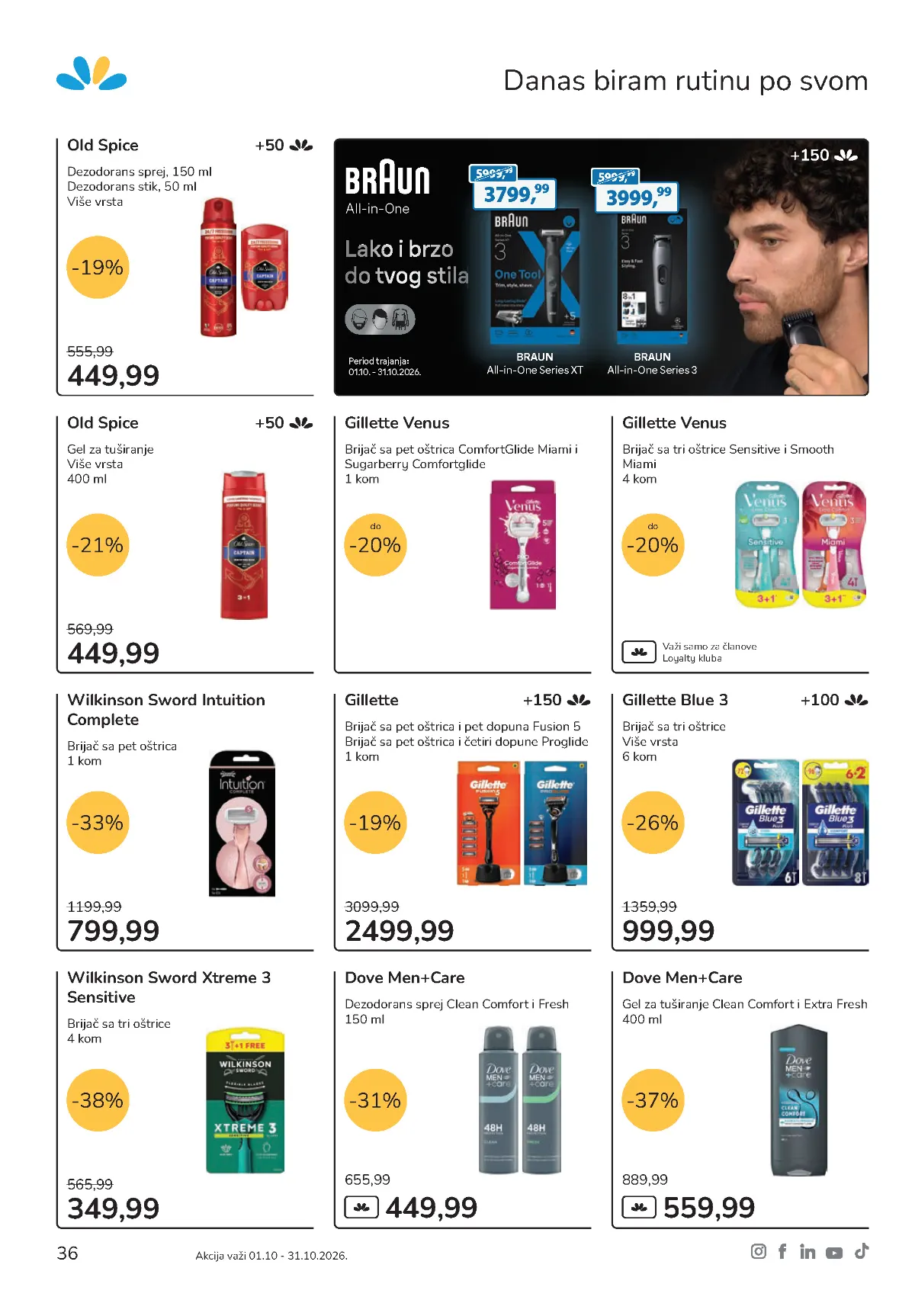 Lilly muška nega – Braun, Gillette, Old Spice i Dove Men Care