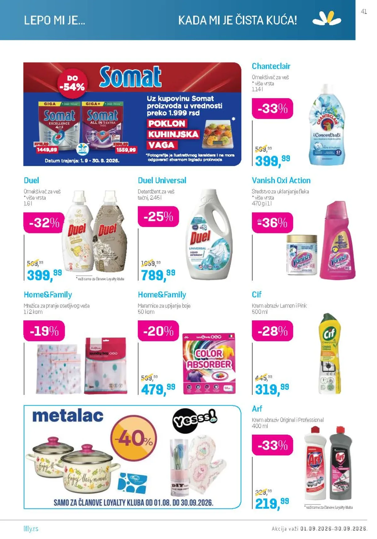 Lilly katalog septembar 2026. – Vanish, Chanteclair i Duel proizvodi za veš