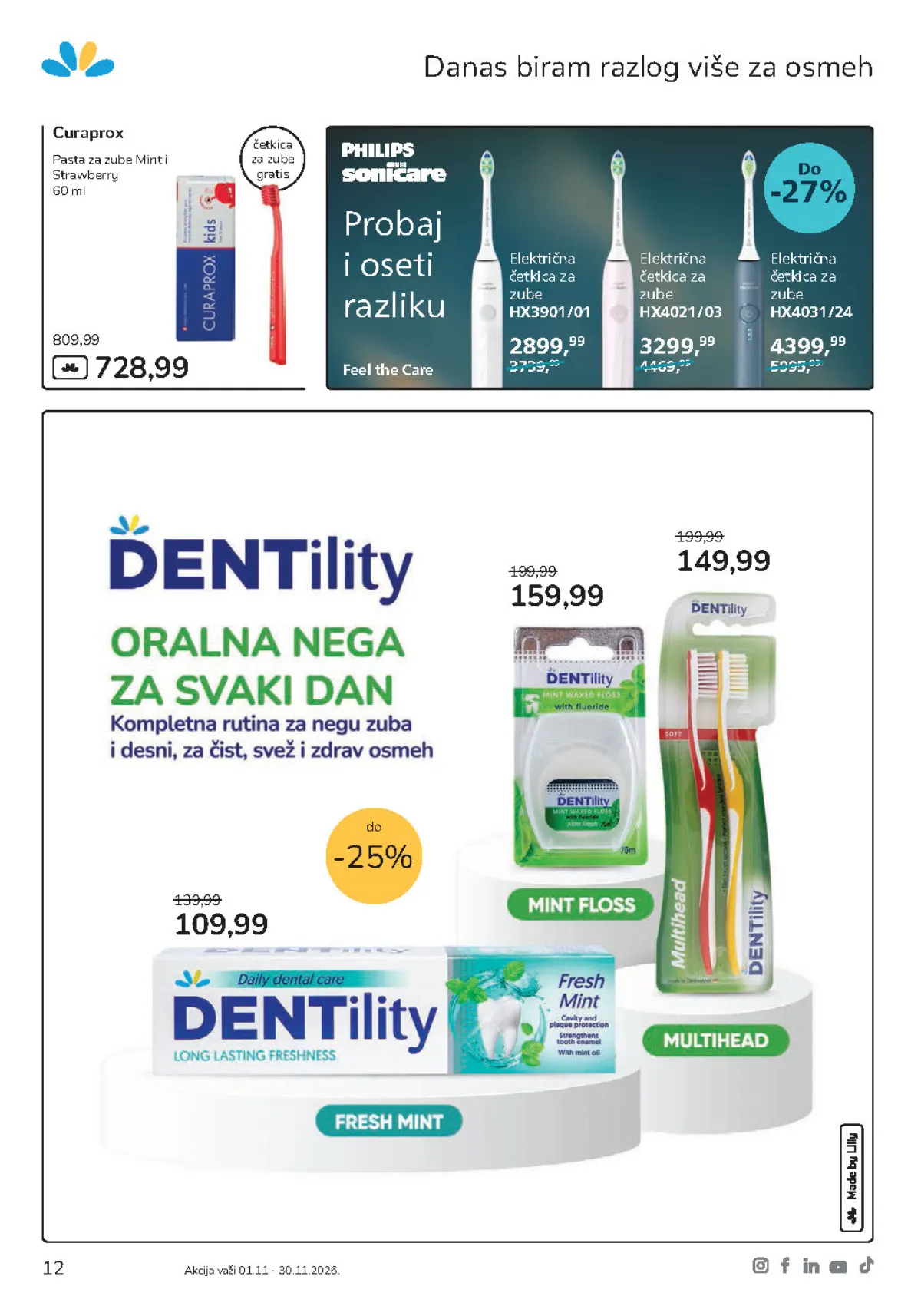 Lilly katalog strana 12 – Philips Sonicare električne četkice i DENTility pasta za zube