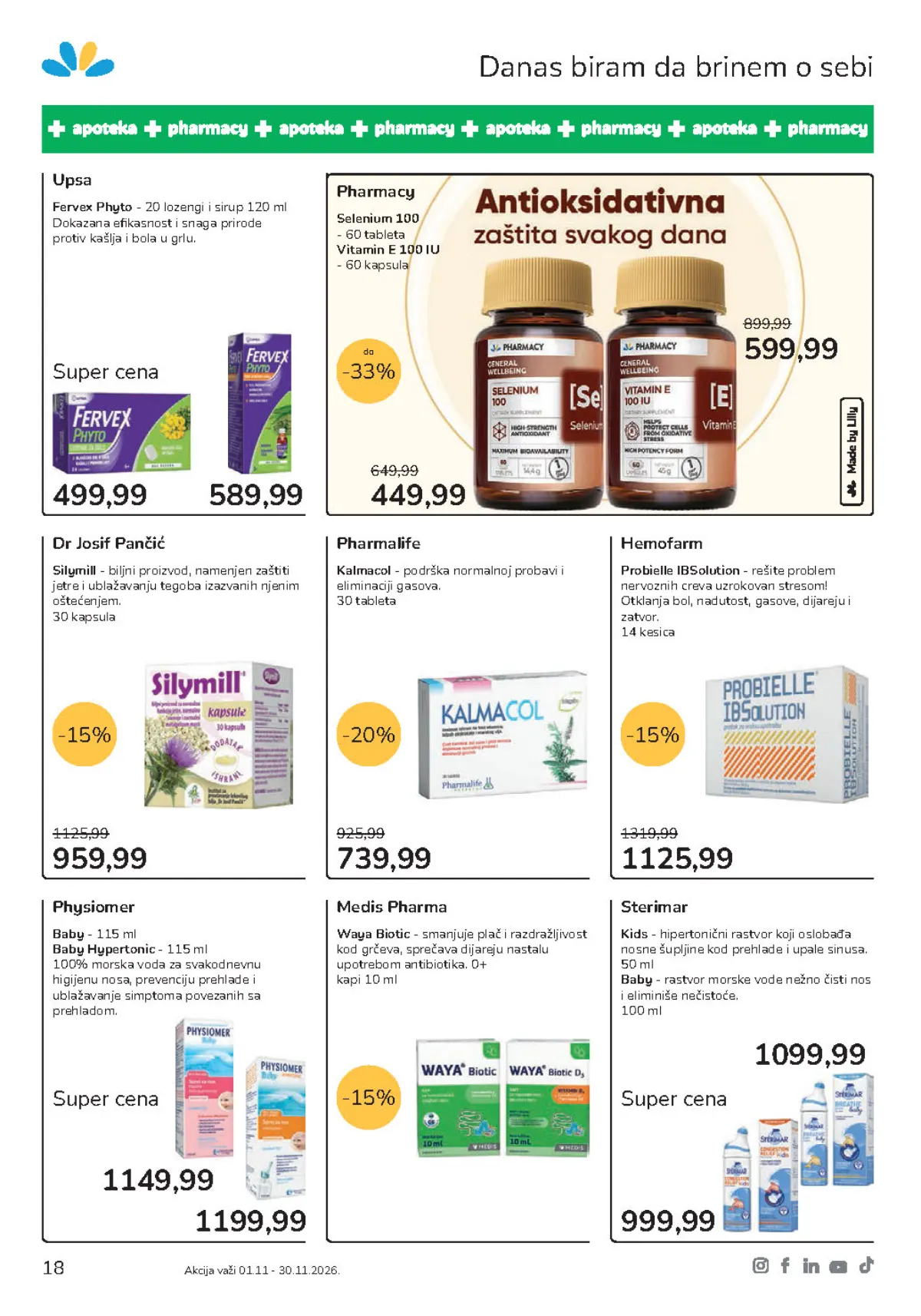 Lilly katalog strana 18 – Pharmacy Selenium 100 i Pharmalife Kalmacol
