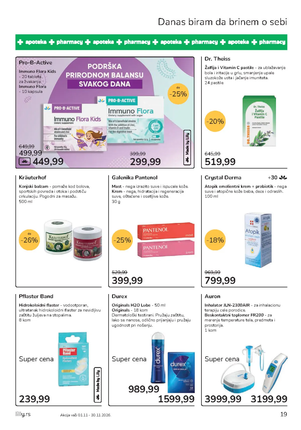 Lilly katalog strana 19 – Galenika Pantenol i Crystal Derma Atopik emolijentni krem