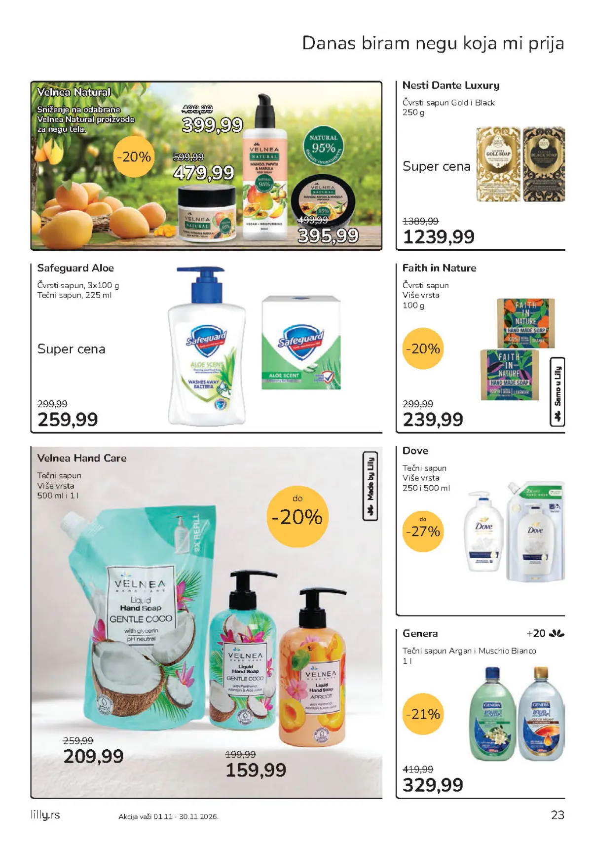 Lilly katalog strana 23 – Safeguard Aloe sapuni i Genera tečni sapun