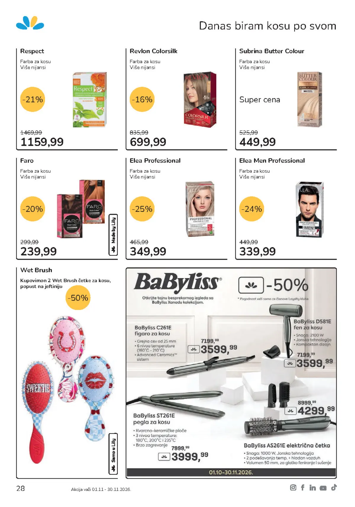 Lilly katalog strana 28 – Elea Professional farba i BaByliss C261E figaro za kosu