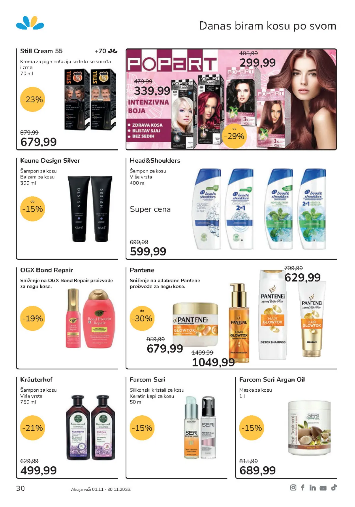 Lilly katalog strana 30 – Head&Shoulders šampon i Farcom Seri Argan Oil maska