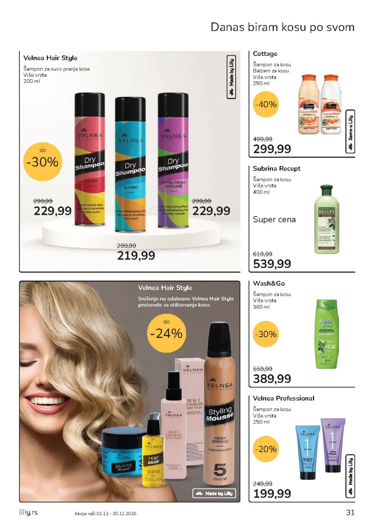 Lilly katalog strana 31 – Cottage i Wash&Go šamponi za kosu
