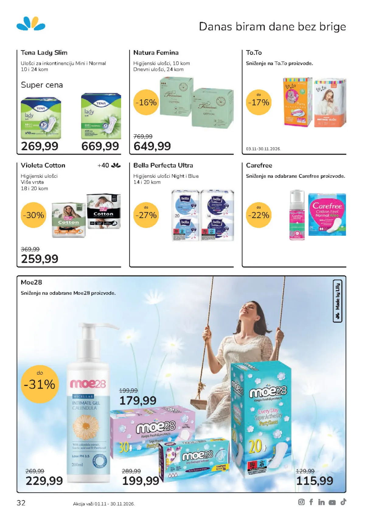 Lilly katalog strana 32 – Violeta Cotton ulošci i Tena Lady Slim