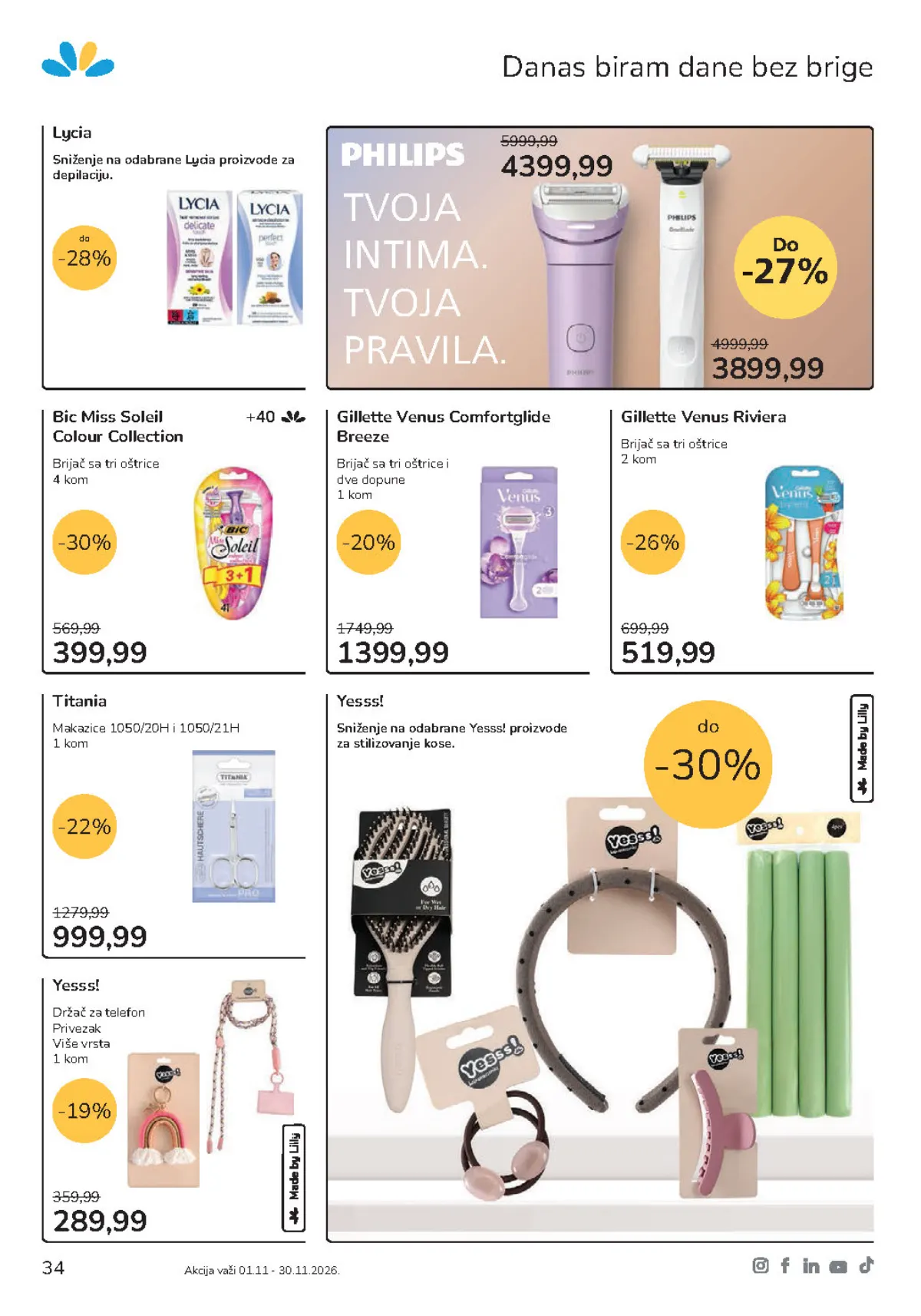 Lilly katalog strana 34 – Bic Miss Soleil i Gillette Venus Riviera brijači