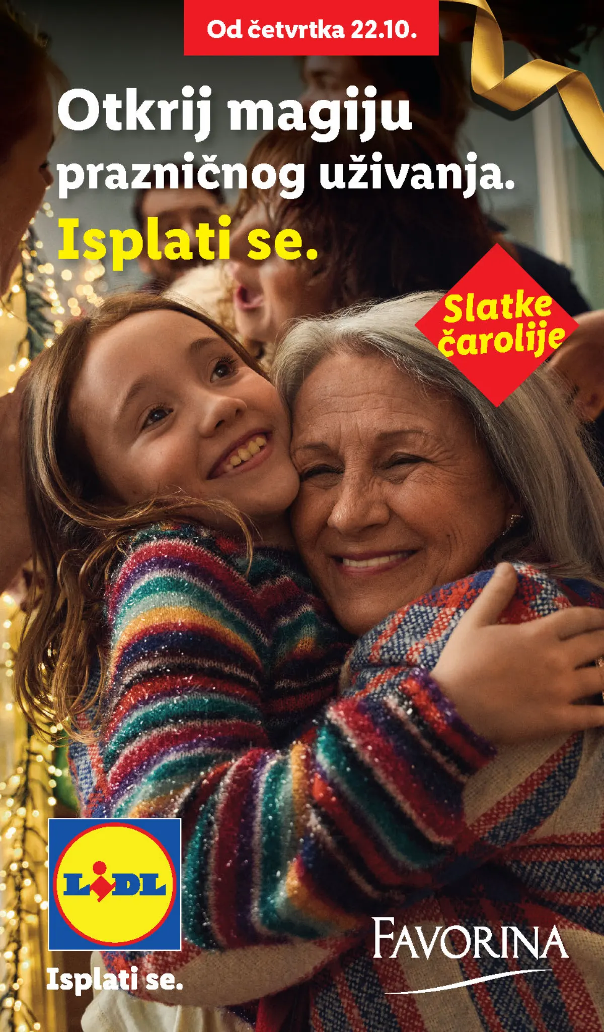 Naslovna strana Lidl Favorina kataloga od 22.10.2026. – Otkrij magiju prazničnog uživanja