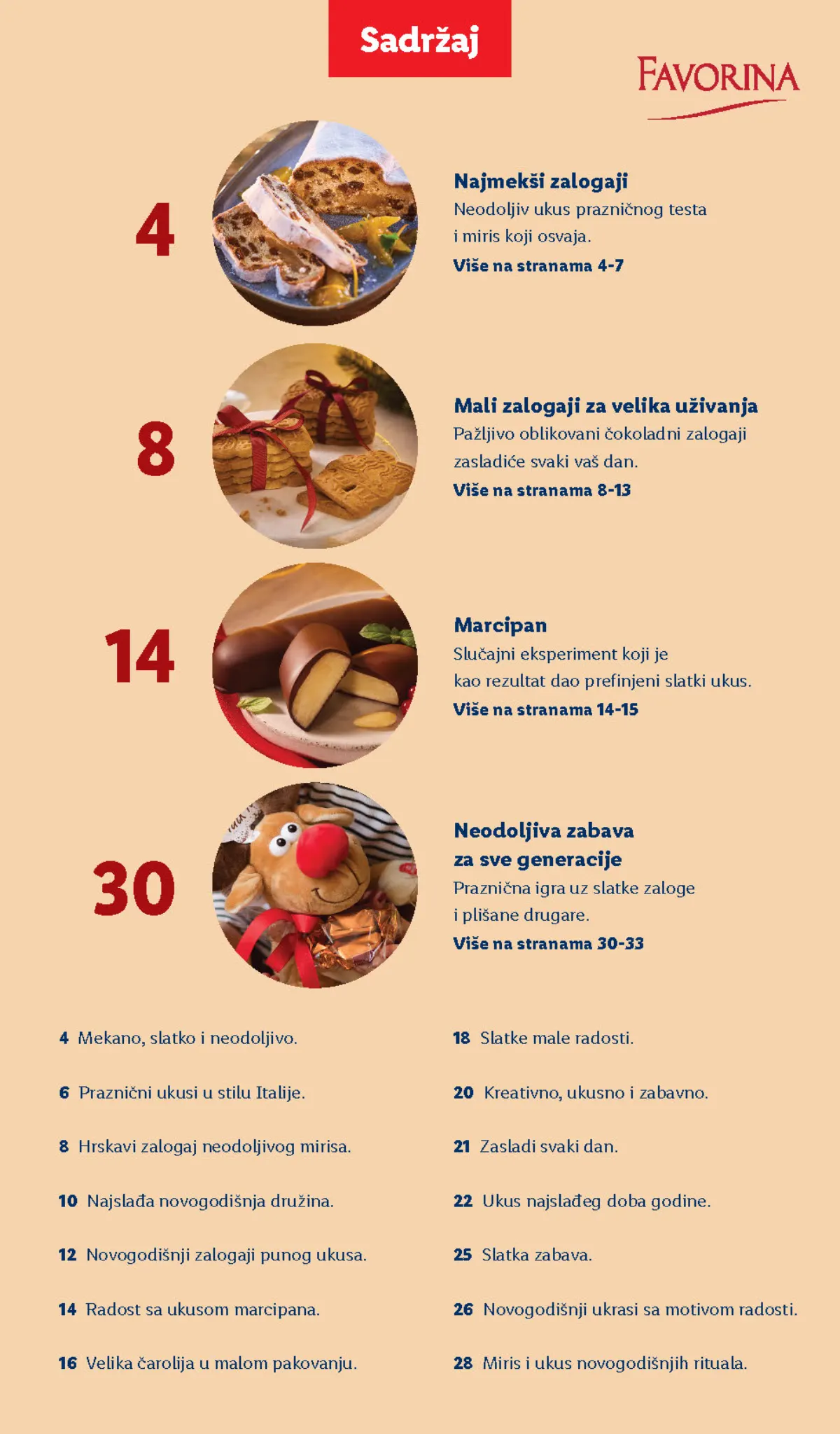 Sadržaj Lidl Favorina kataloga – pregled prazničnih slatkiša i poklona