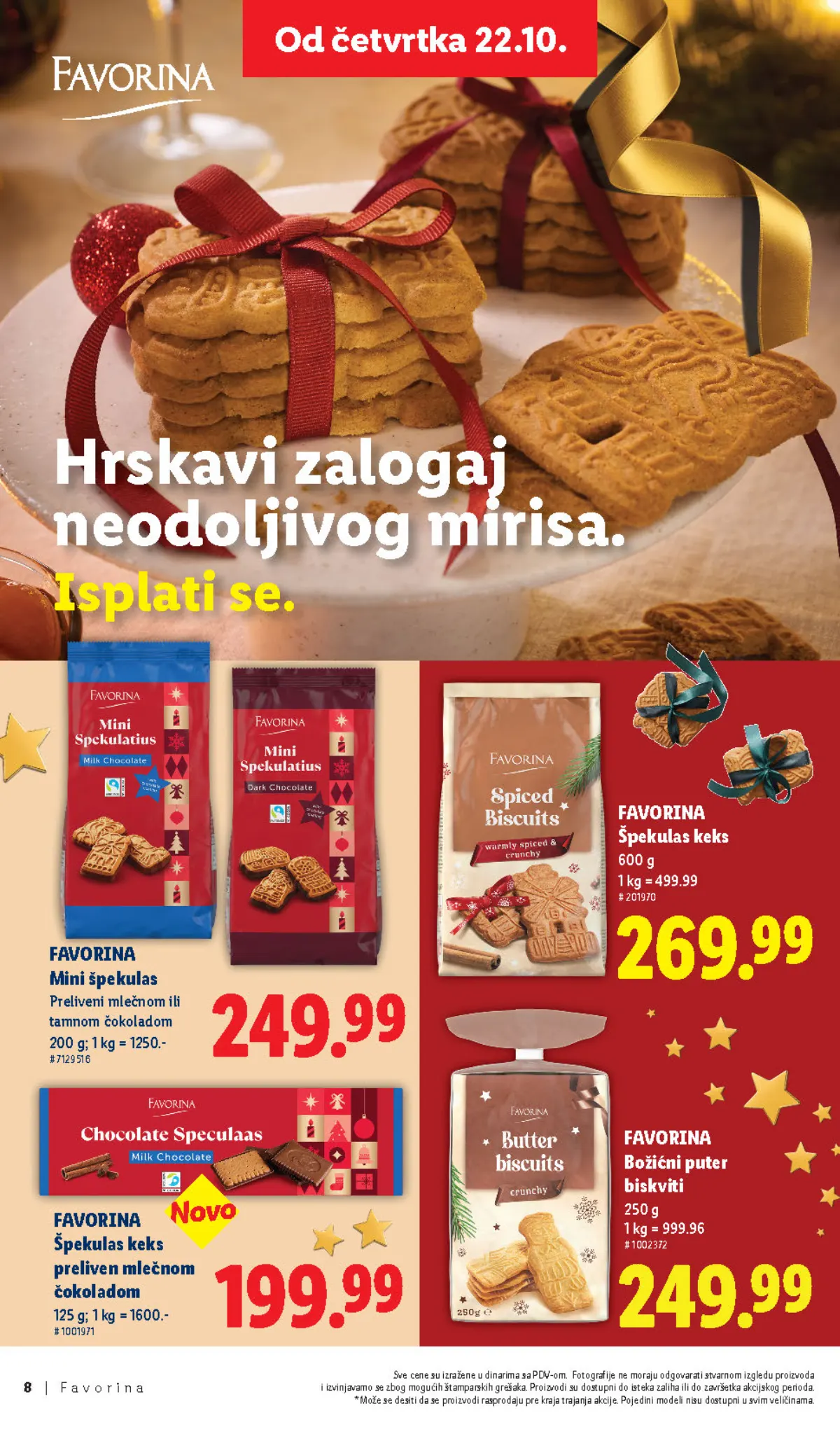 Favorina špekulas keks, mini špekulas sa čokoladom i božićni puter biskviti