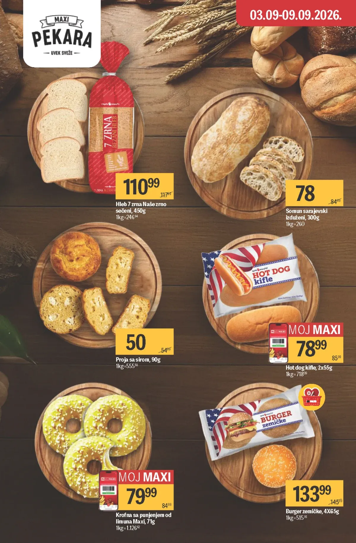 Maxi katalog – pekara, hleb, somun, proja i peciva na akciji