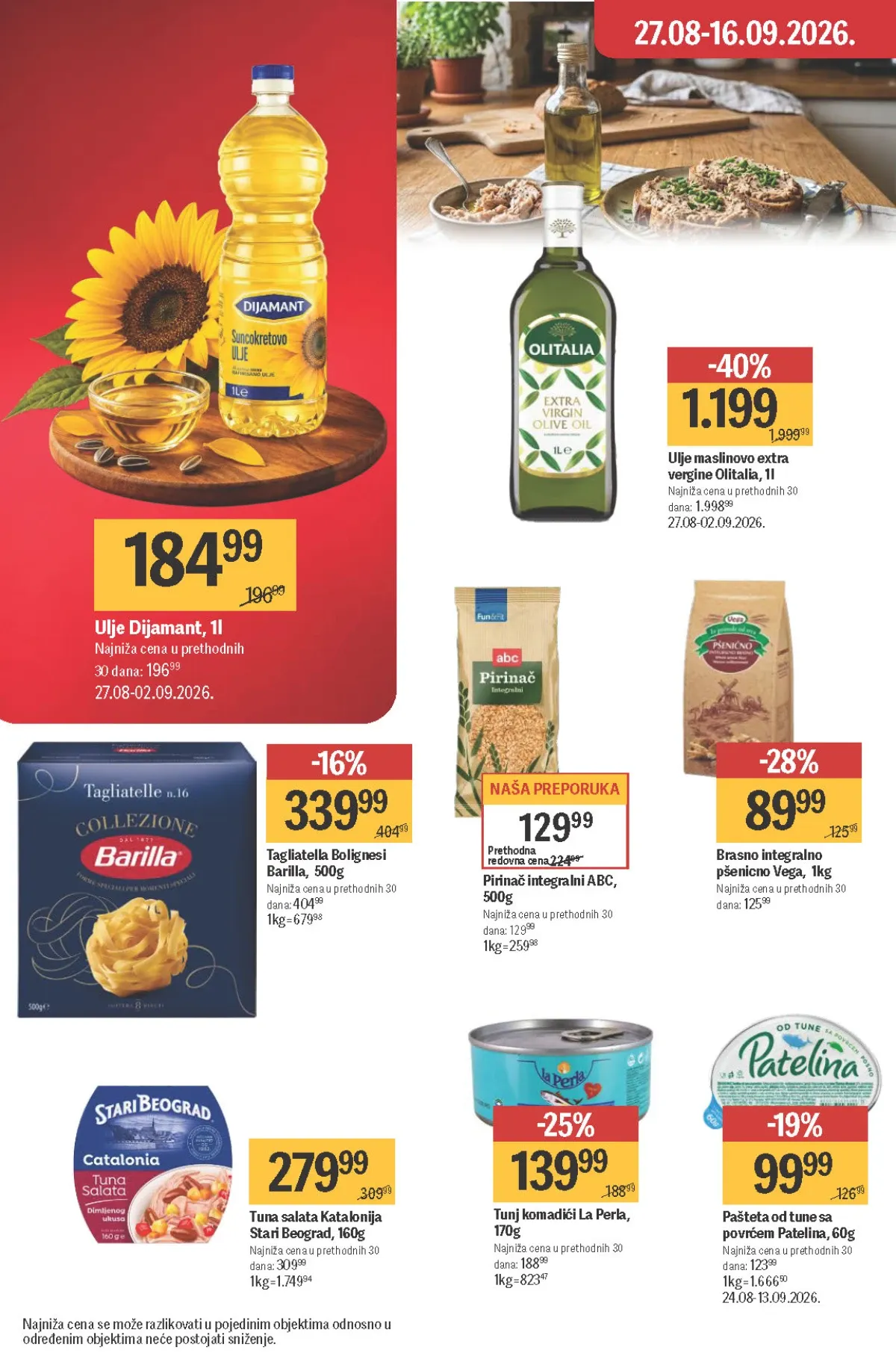 Maxi katalog – ulje, testenina, tuna, brašno i pirinač na akciji