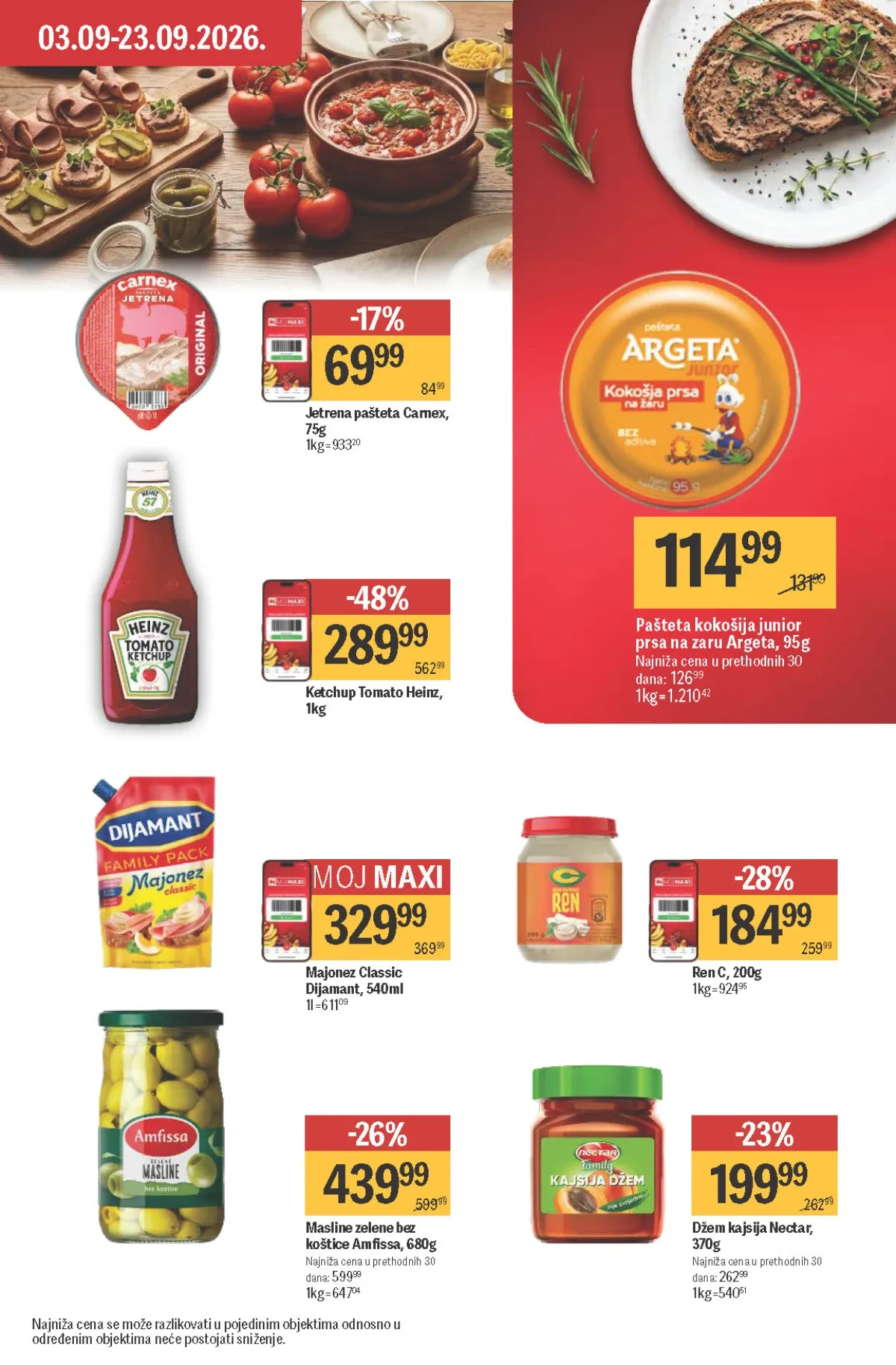 Maxi katalog – Heinz ketchup, majonez, masline, džem i paštete