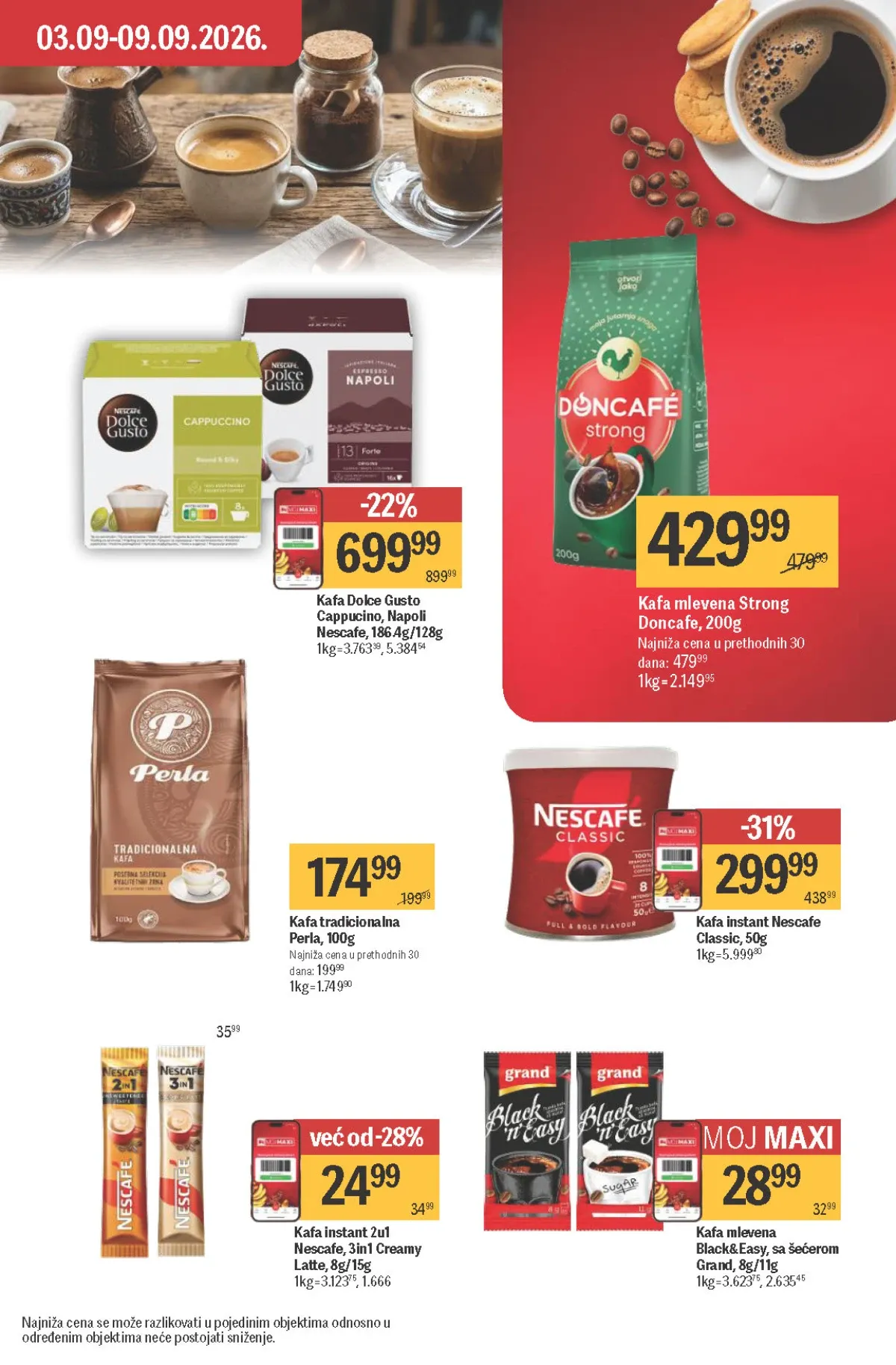 Maxi katalog – Doncafe, Nescafe i Grand kafa na akciji