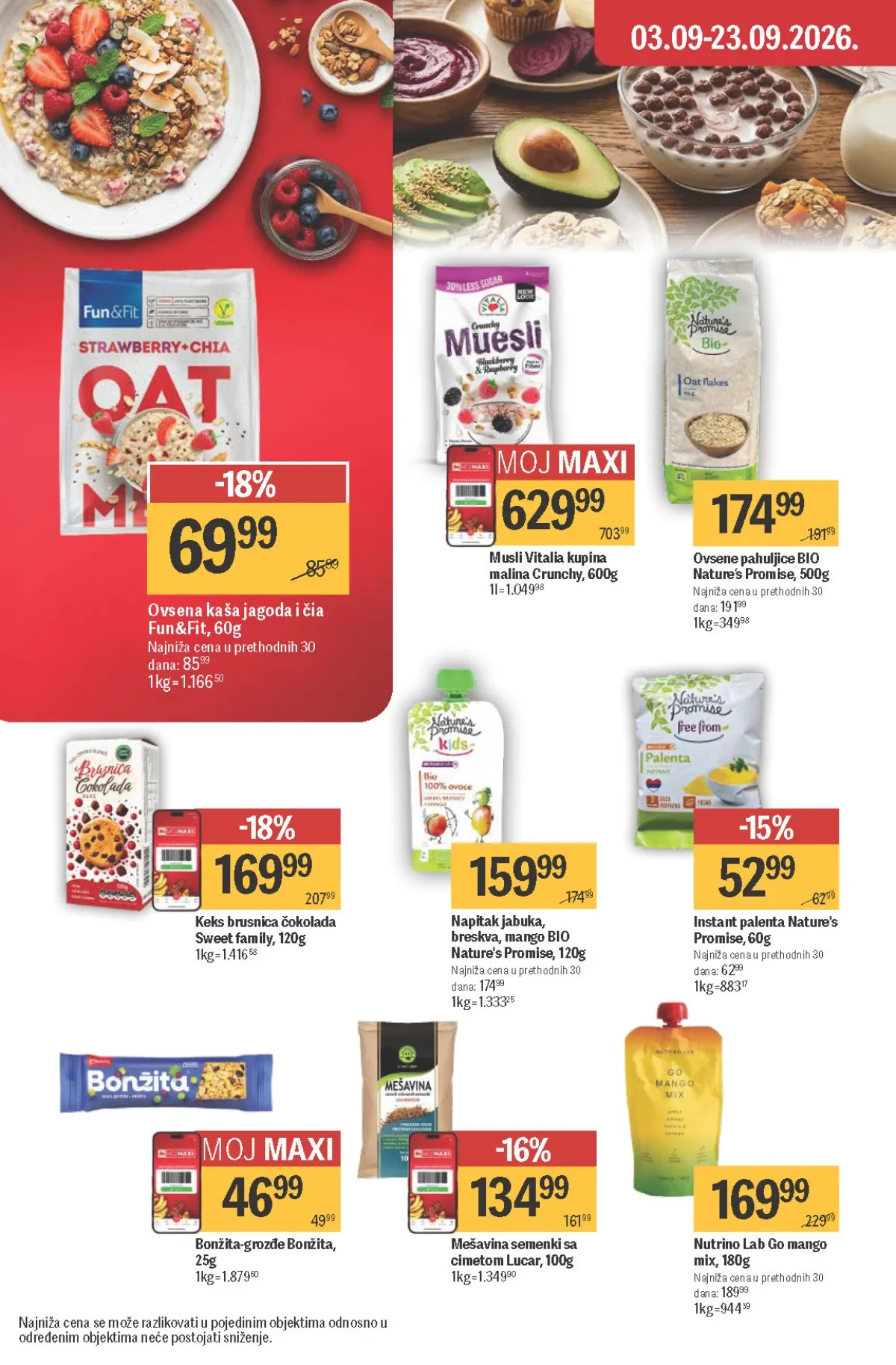 Maxi katalog – Nature's Promise, ovsene pahuljice i zdrava hrana