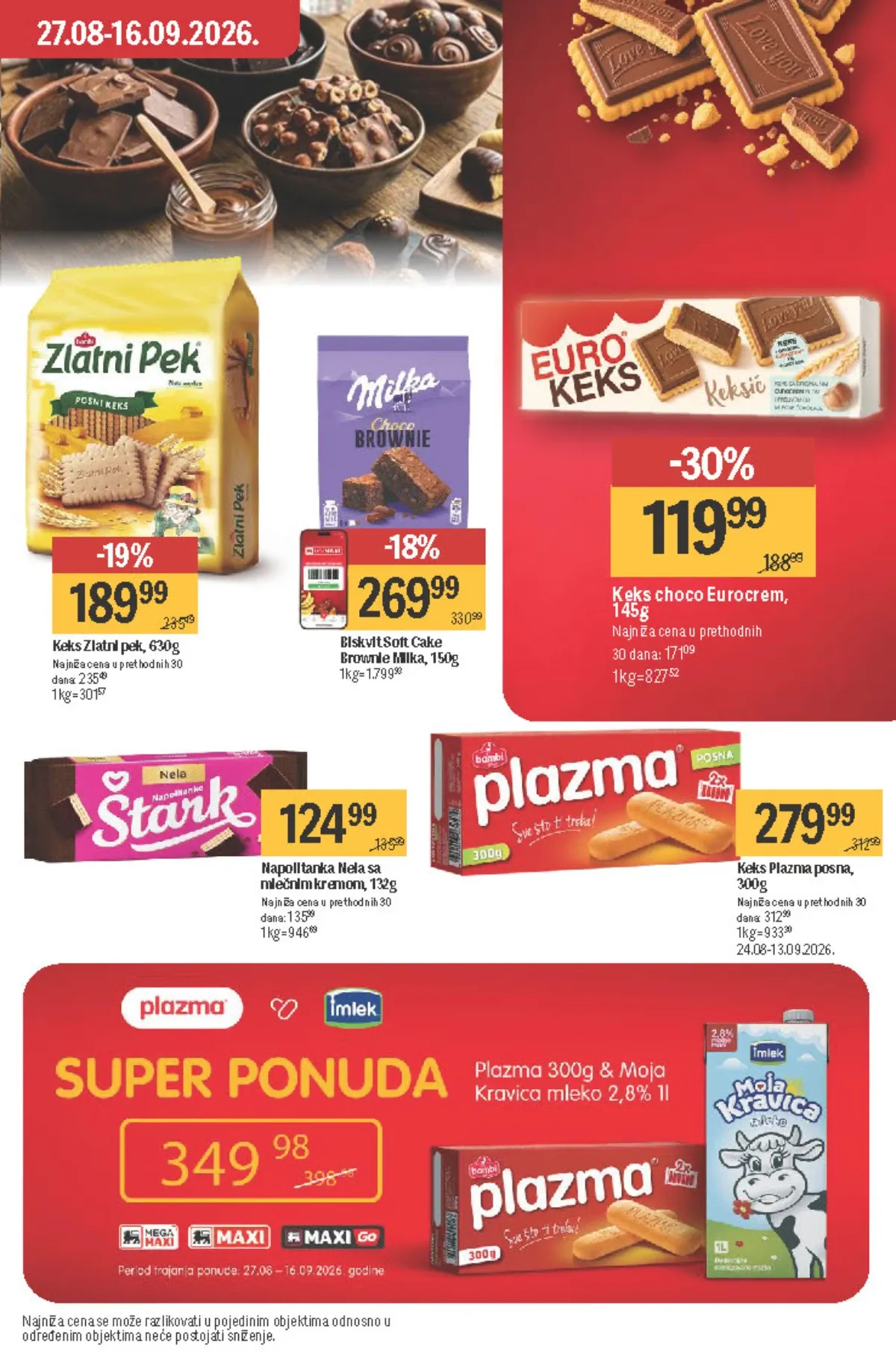 Maxi katalog – Plazma, Milka, Zlatni Pek i Eurocrem keks