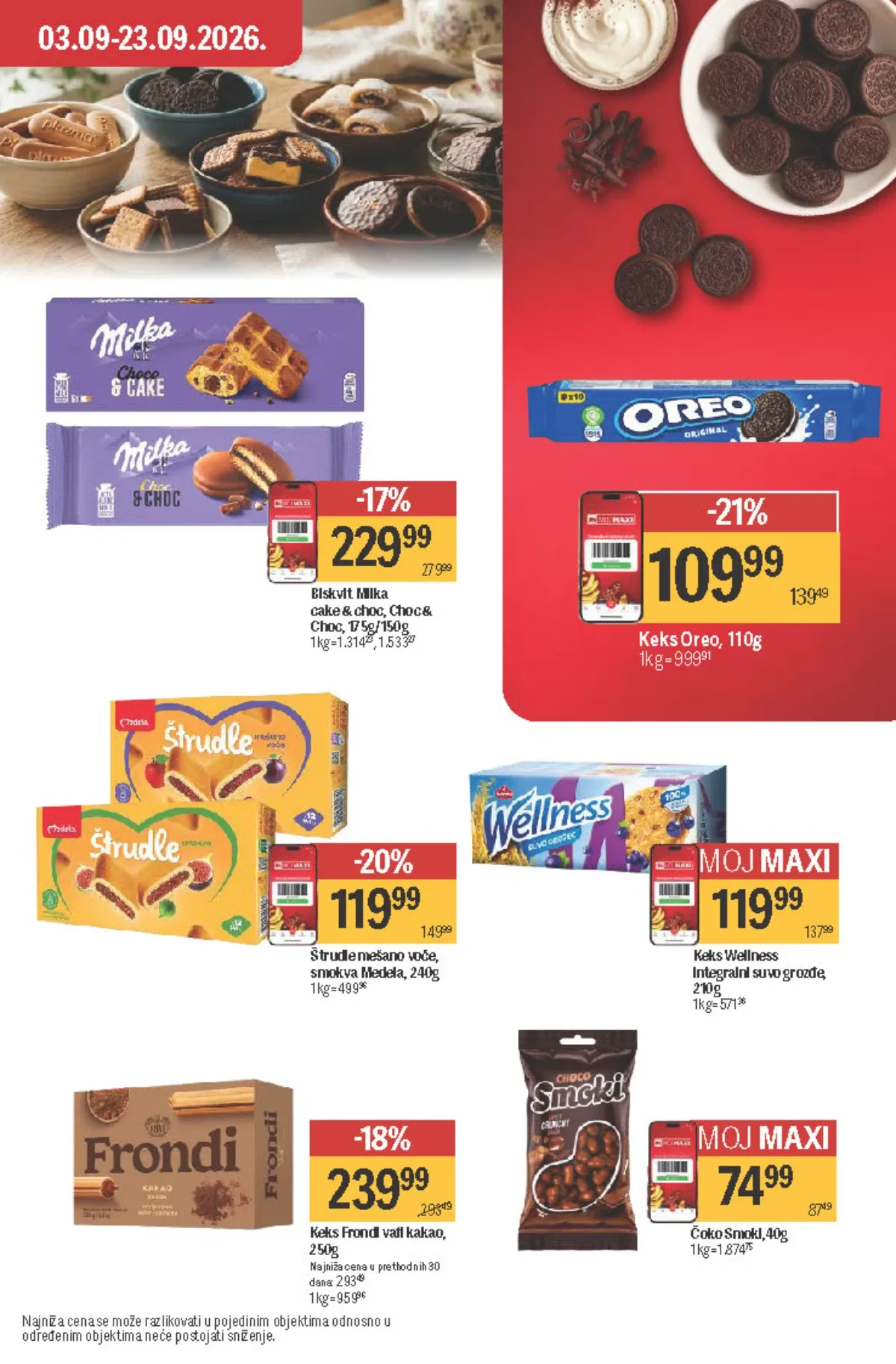 Maxi katalog – Oreo, Milka, Medela i Wellness keks na akciji