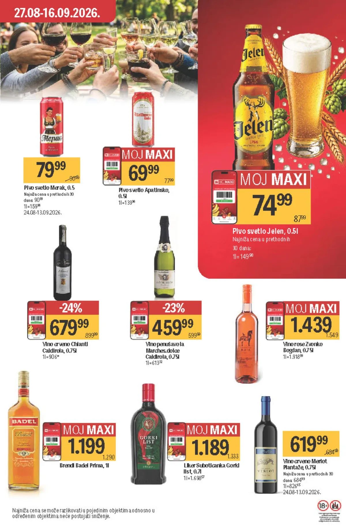 Maxi katalog – vina, pivo, brendi i likeri po akcijskim cenama