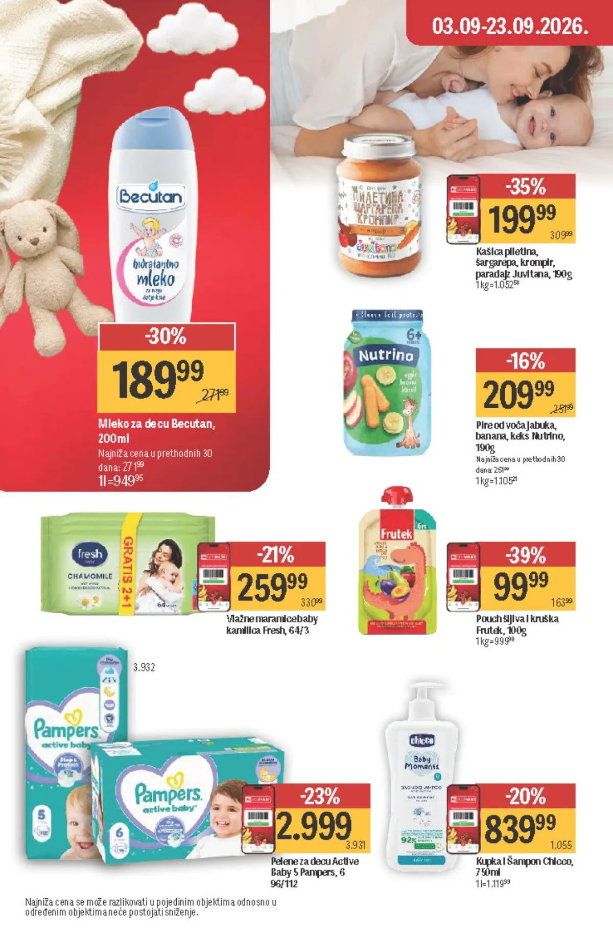 Maxi katalog – Pampers, Becutan, Juvitana, Frutek i Chicco
