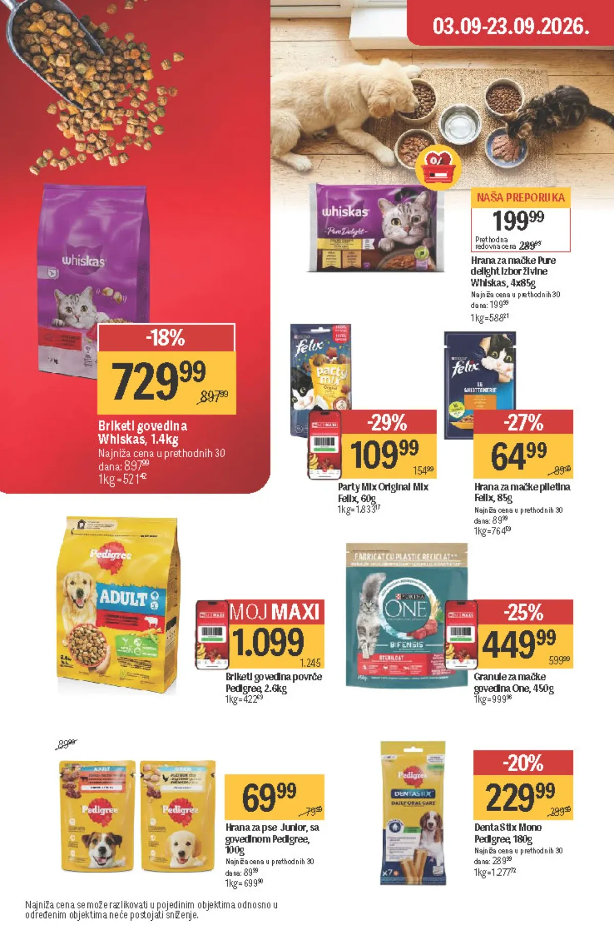 Maxi katalog – Pedigree, Felix, Whiskas i hrana za kućne ljubimce