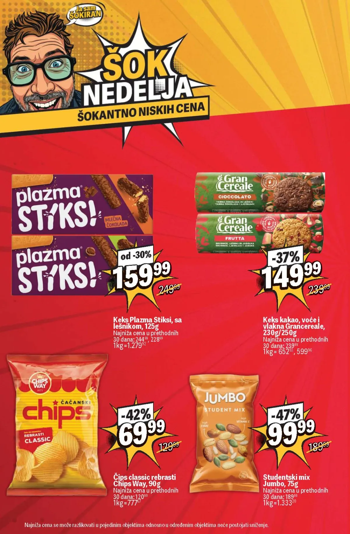 Maxi Šok nedelja – Plazma, Grancereale, čips i studentski mix na akciji