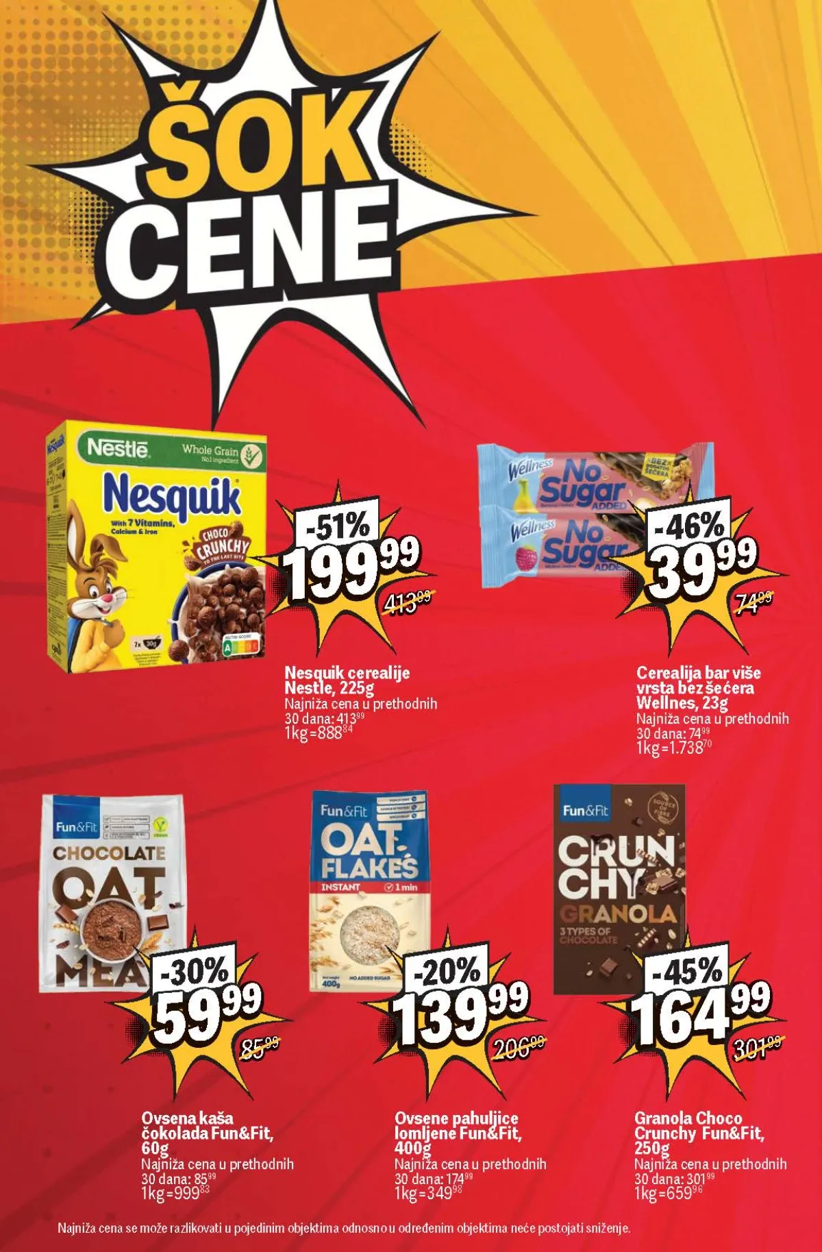 Maxi Šok nedelja – Nesquik cerealije, granola, ovsene pahuljice i cereal bar na akciji