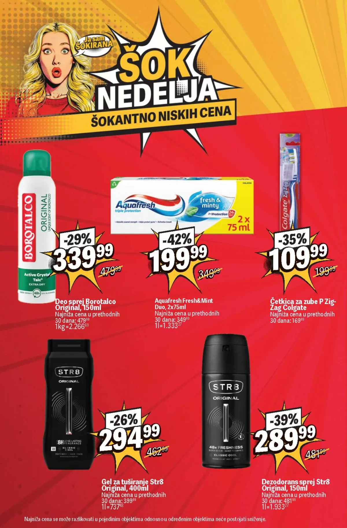 Maxi Šok nedelja – Aquafresh, Colgate, Str8 i Borotalco proizvodi na akciji