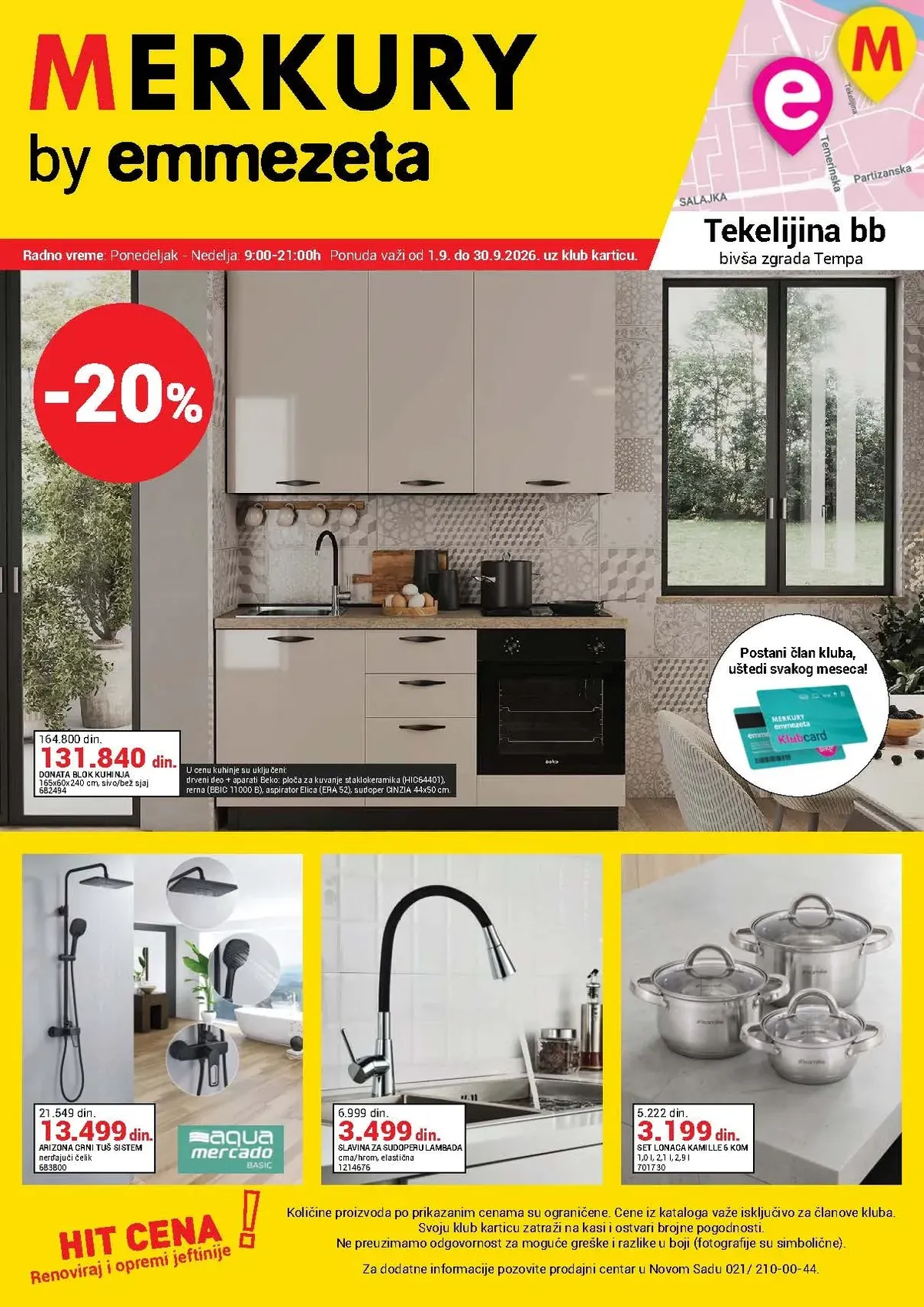 Merkury by Emmezeta katalog od 01.09. do 30.09.2026. sa akcijama na kuhinje, laminate, kupatilski program i opremu za dom