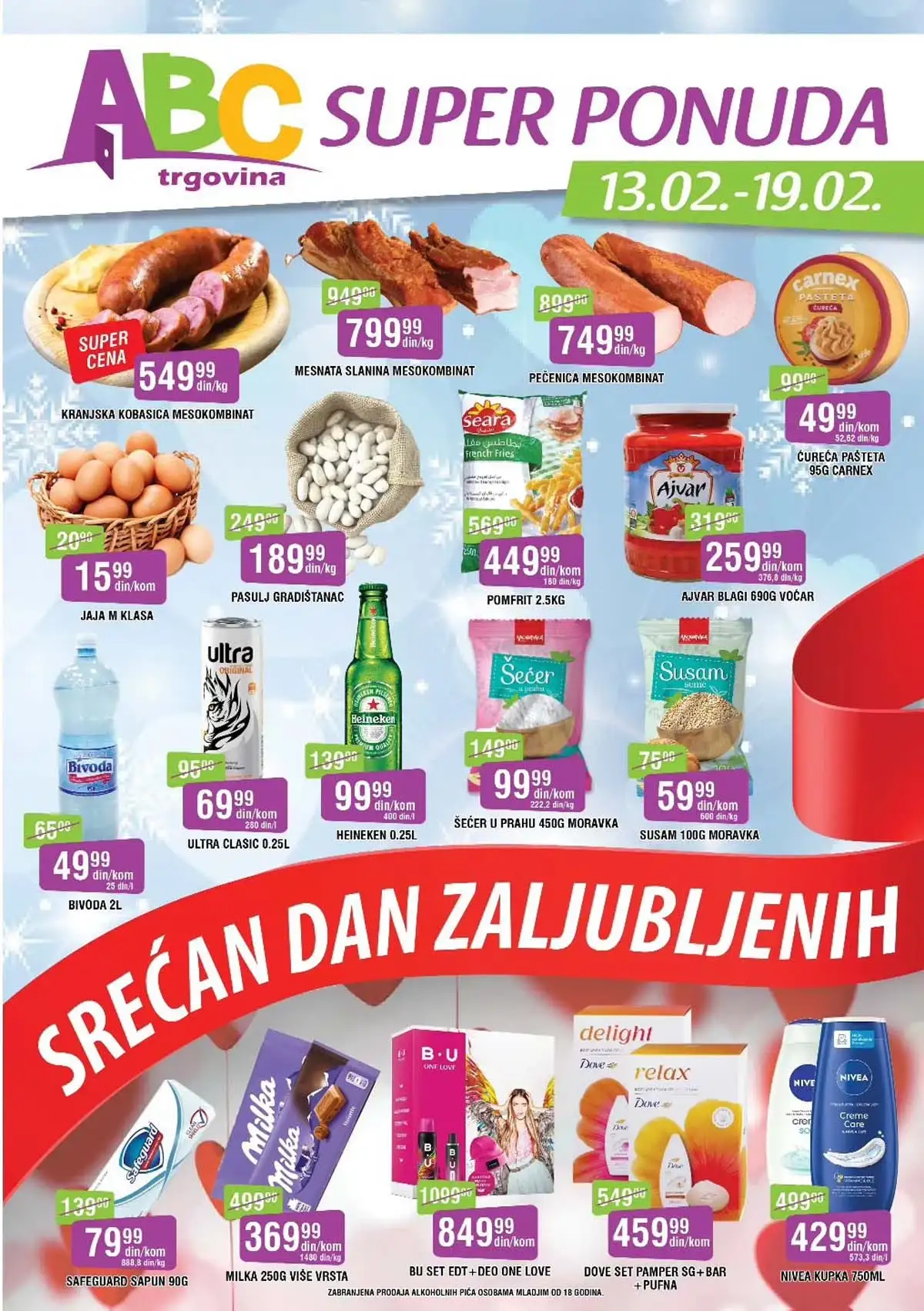 ABC akcija sniženja – super ponuda prehrane i kućnih proizvoda do 19. februara 2026.