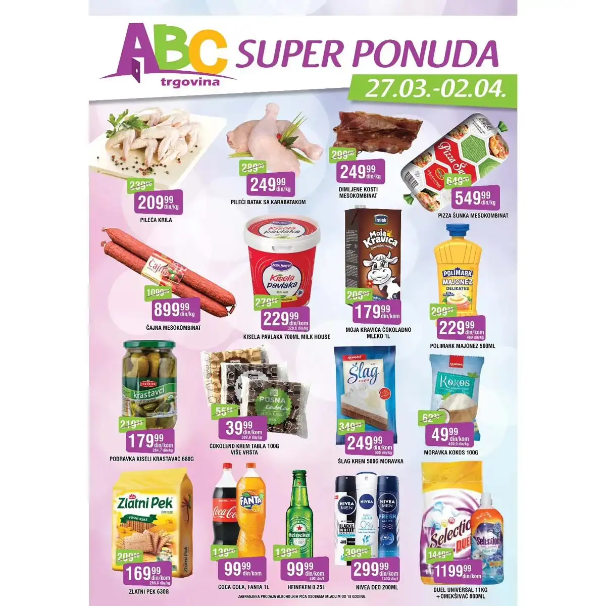 ABC akcija sniženja – super ponuda prehrane i kućnih proizvoda do 02. aprila 2026.