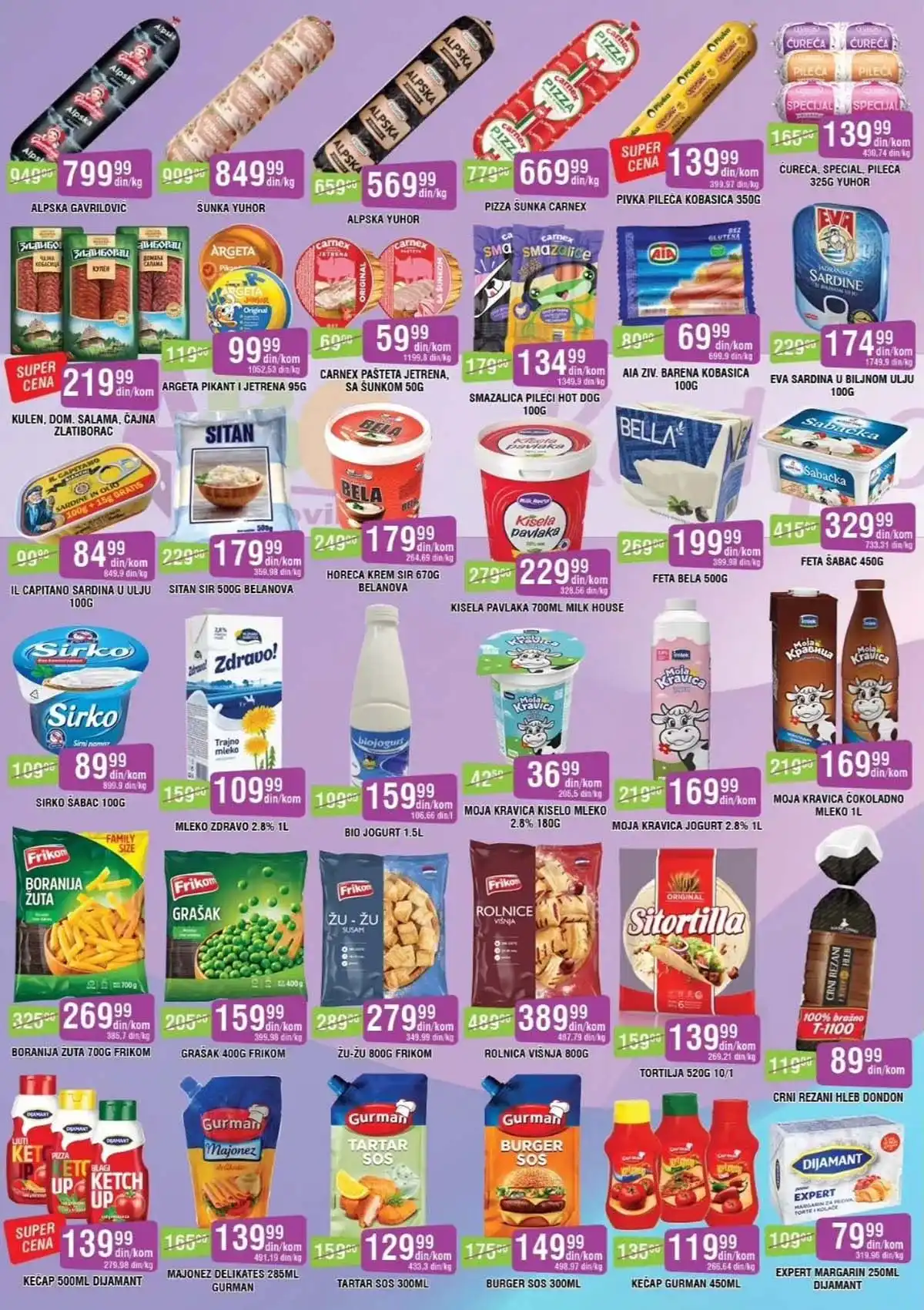 ABC trgovina katalog strana 2 – akcijske cene prehrambenih proizvoda i kućnih potrepština