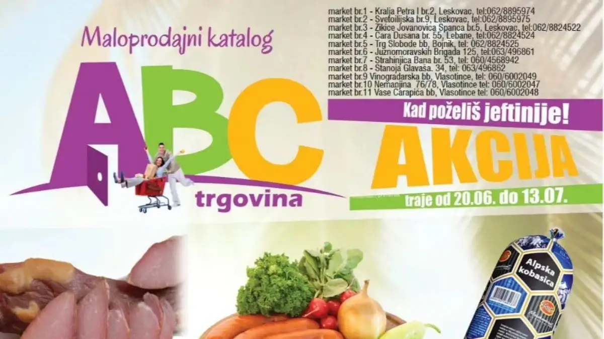ABC akcija do 50% popusta – novi katalog sniženja važi do 13.07.2026