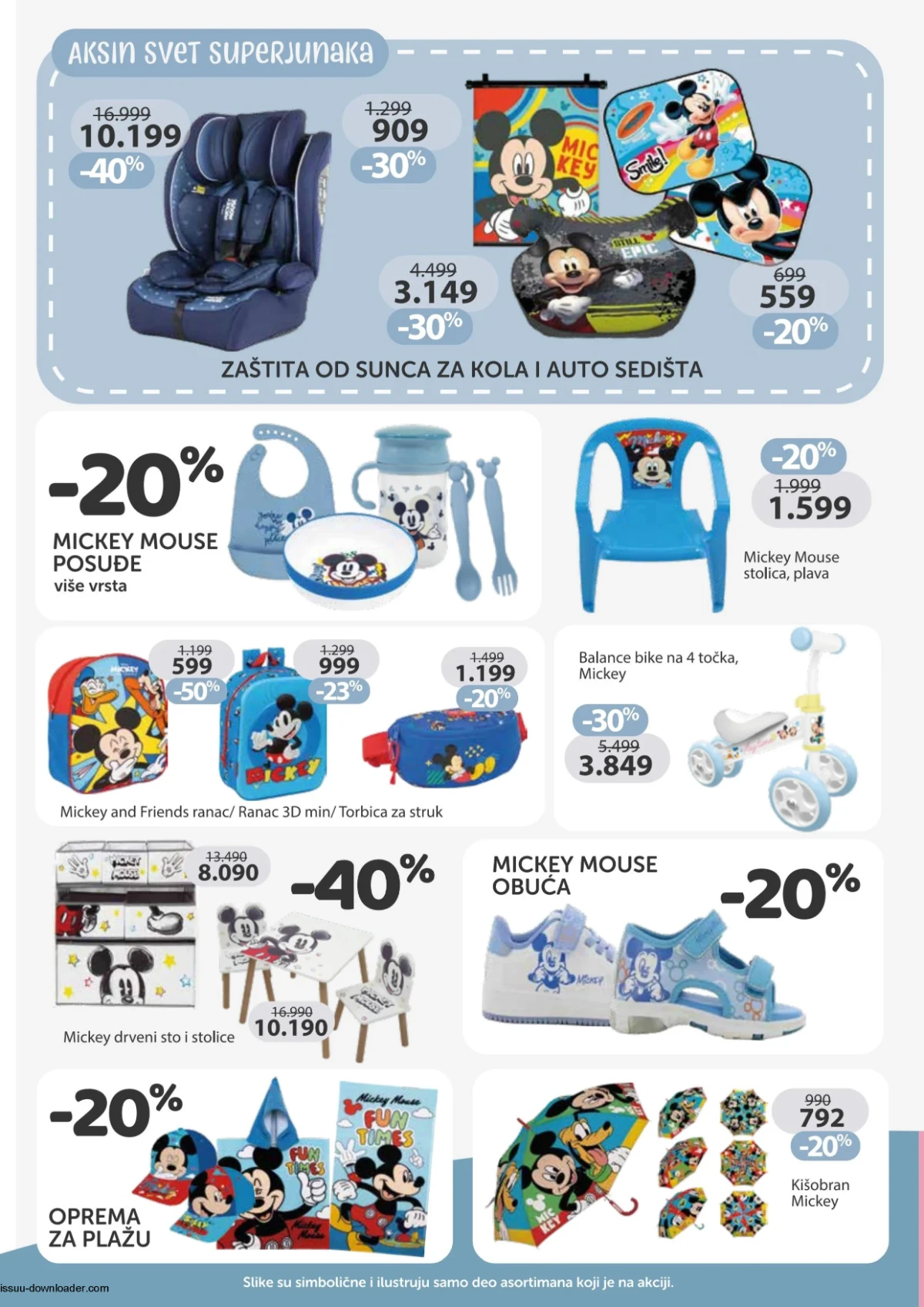 Aksa Mickey Mouse katalog – auto sedišta, obuća i oprema za decu na sniženju